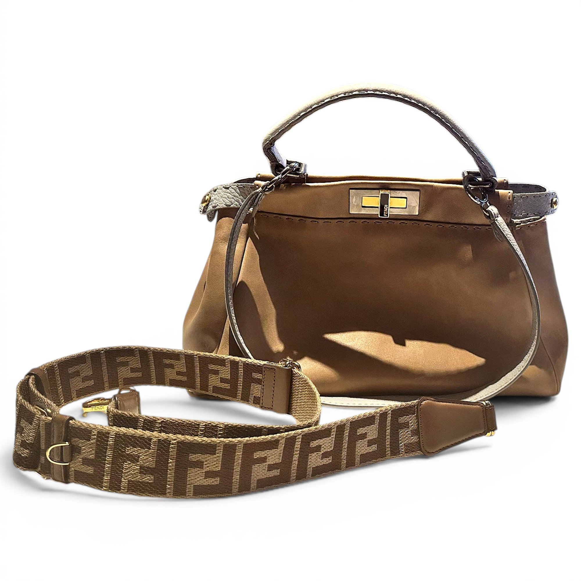 Peekaboo leather handbag
