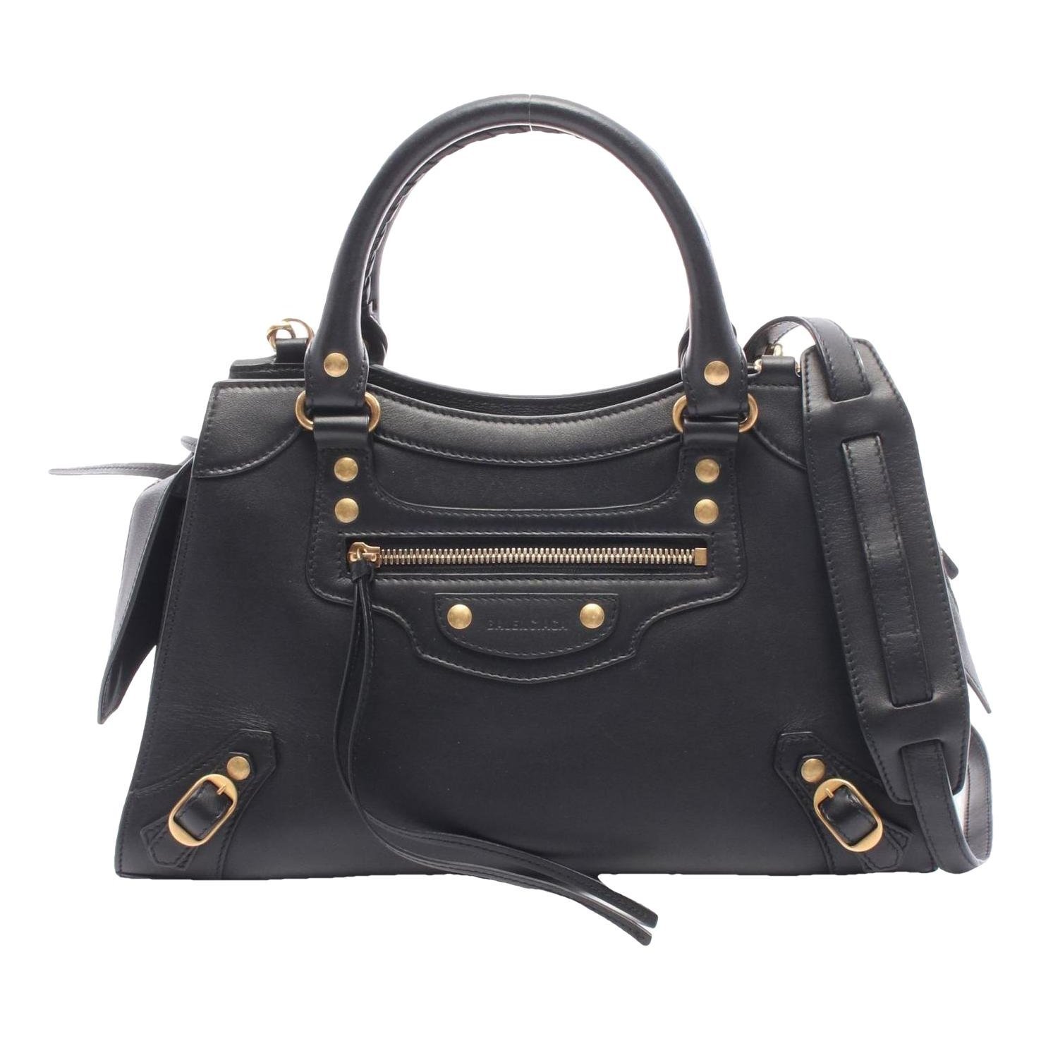 City leather handbag