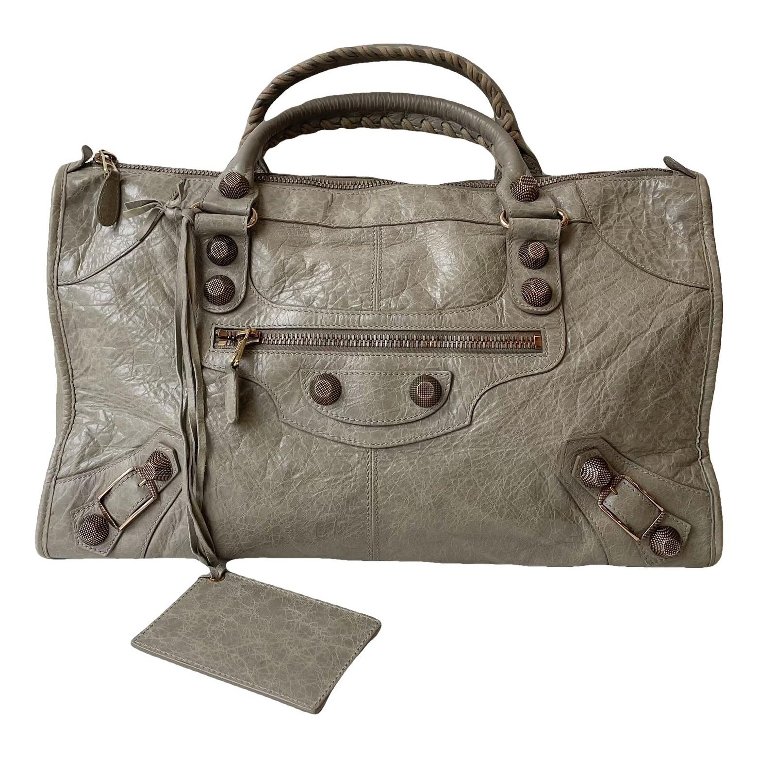 Work leather handbag