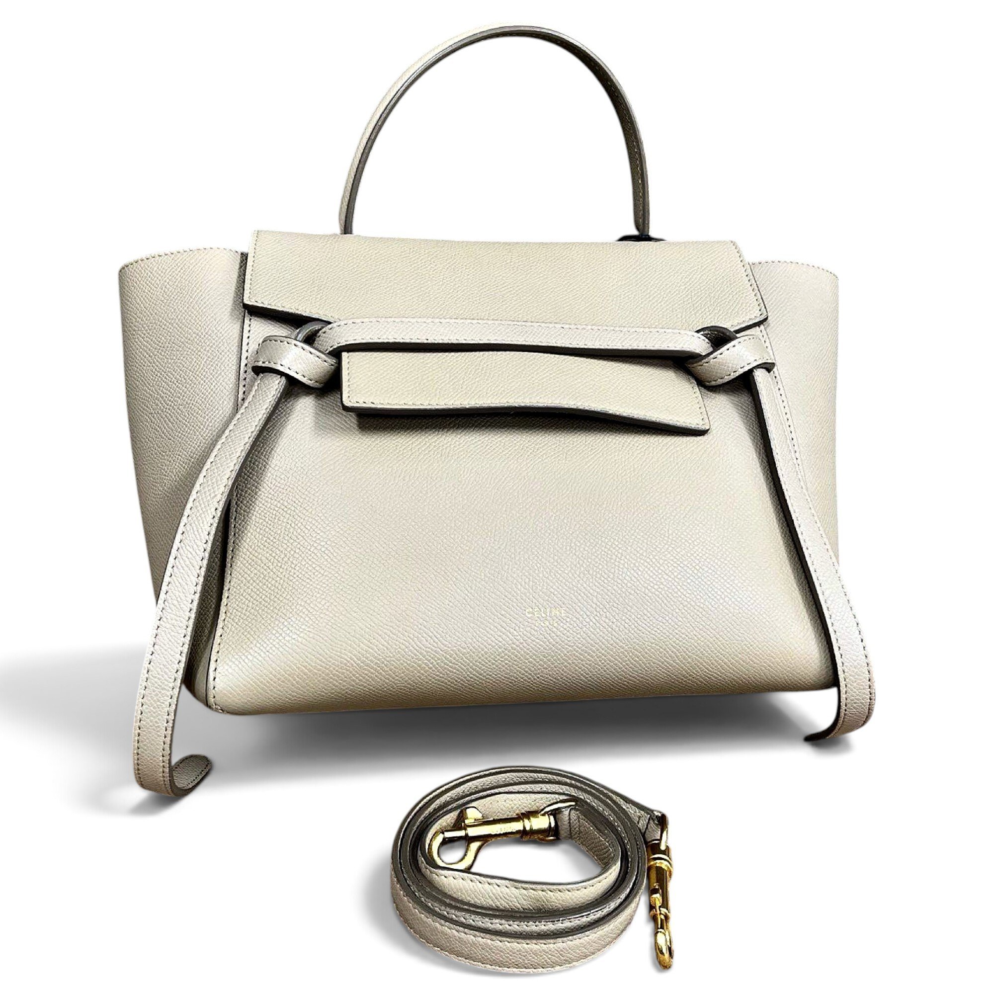 Belt leather handbag