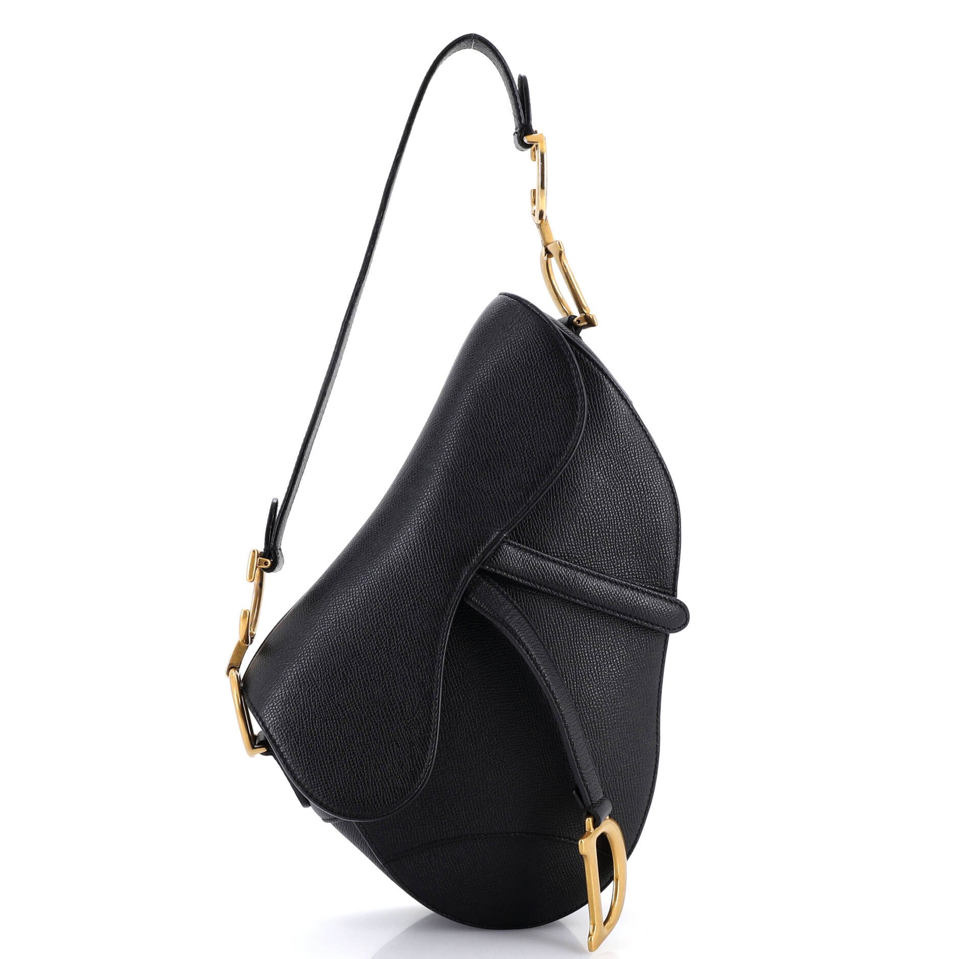 Saddle Handbag with Strap Leather Medium