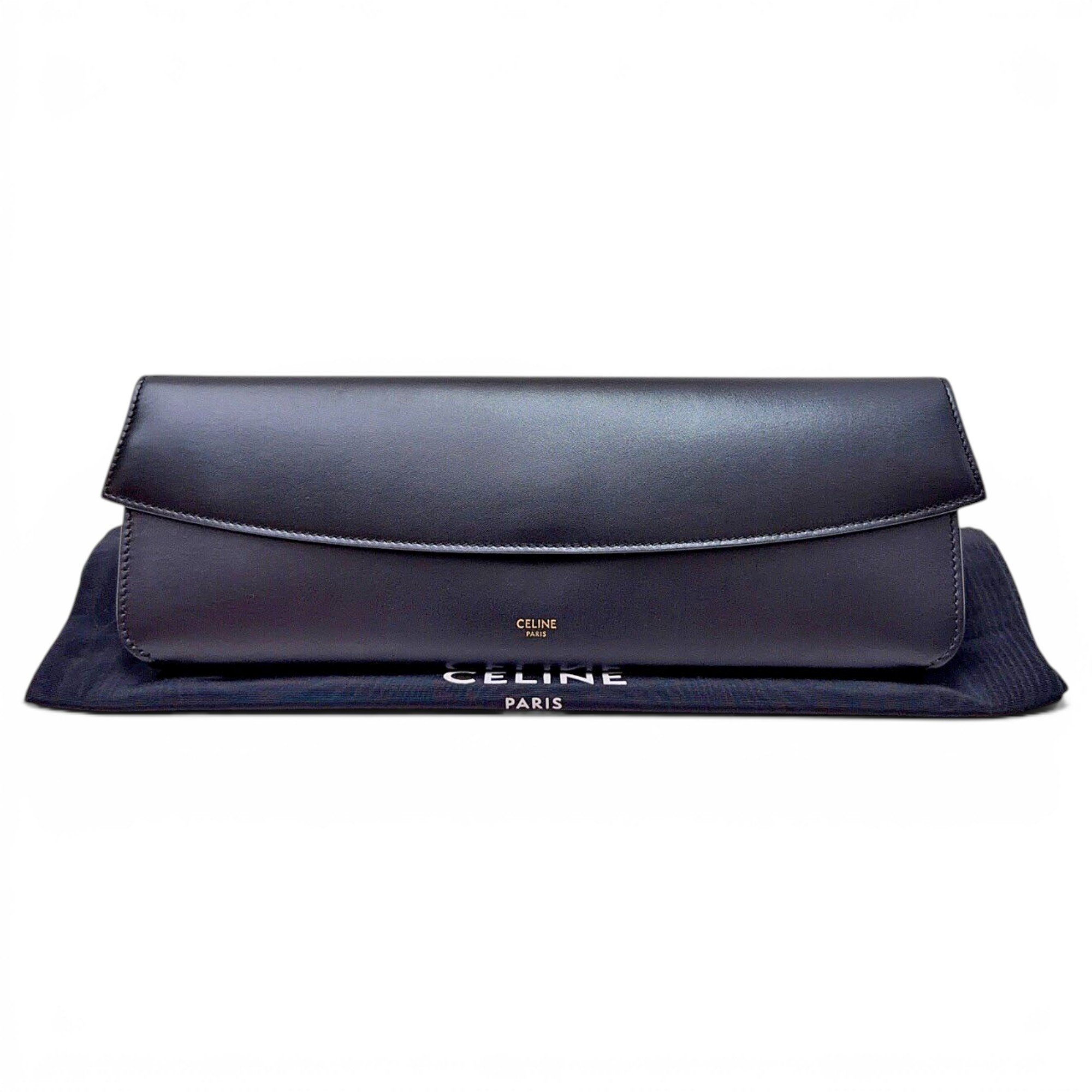 Leather clutch bag
