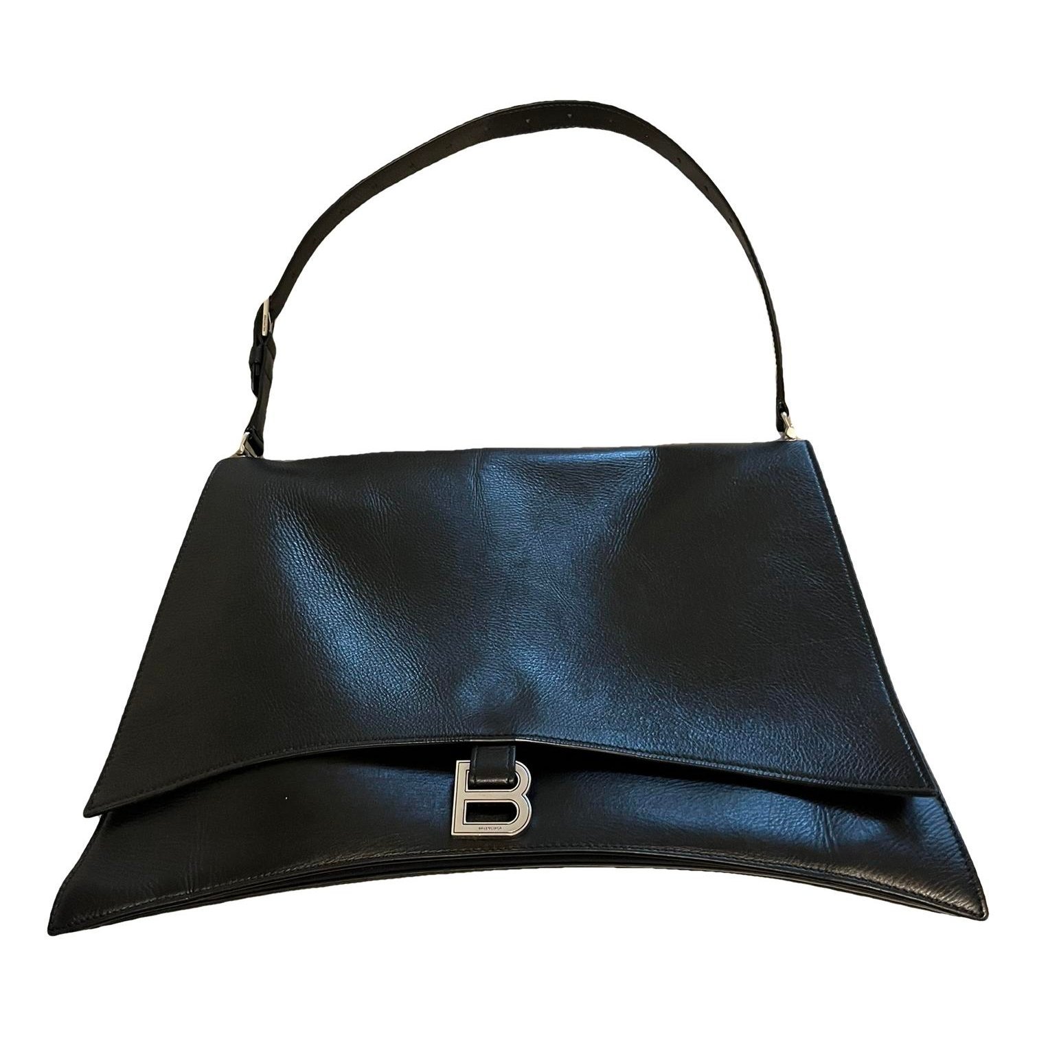 Crush leather handbag