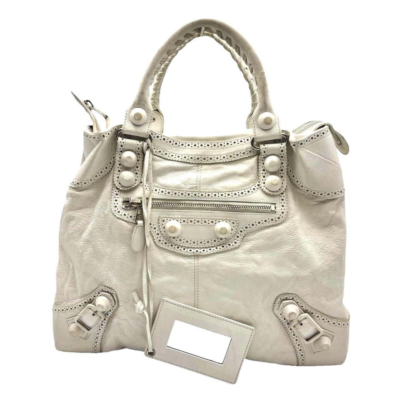 City leather handbag