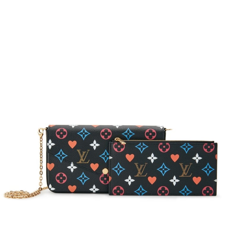 Louis Vuitton Black Multicolor Monogram Coated Canvas Game On Félicie Pochette Gold Hardware, 2020