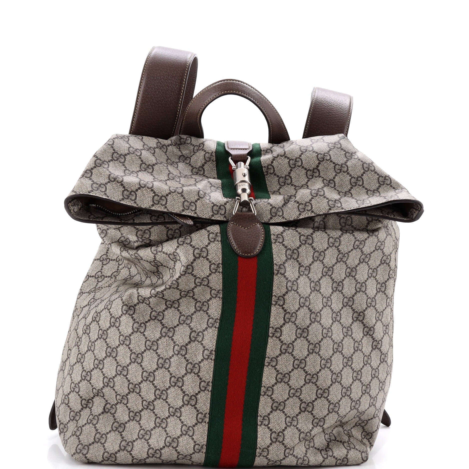 Jackie 1961 Web Backpack GG Coated Canvas Large