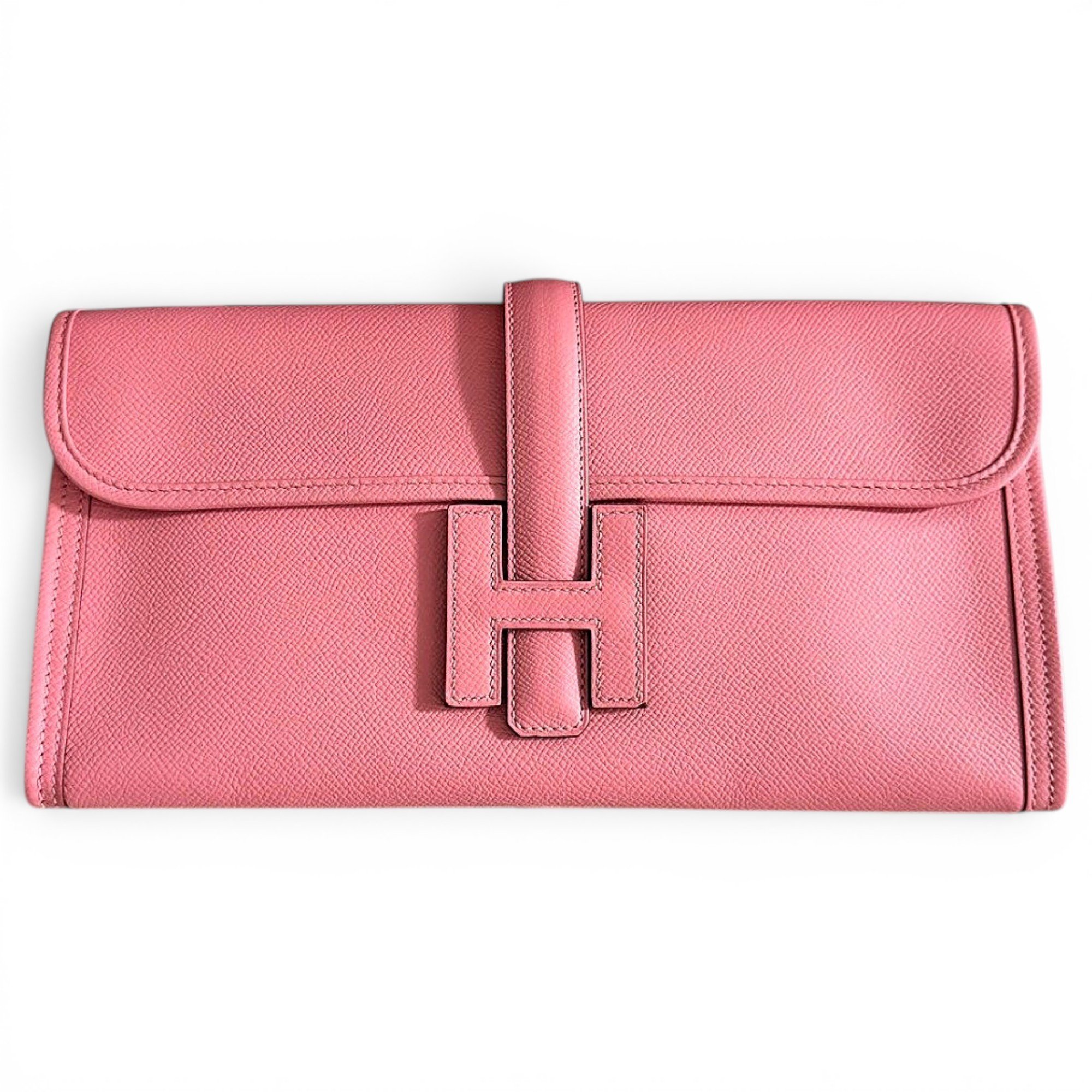 Jige leather clutch bag