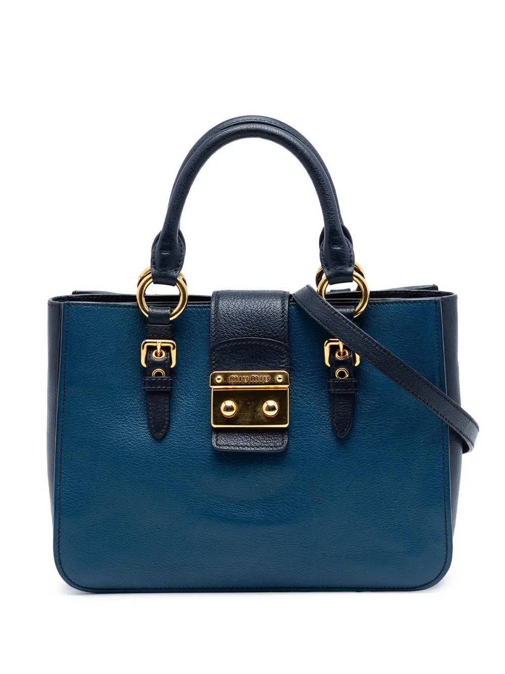 2021-2026 Bicolor Goatskin Madras satchel
