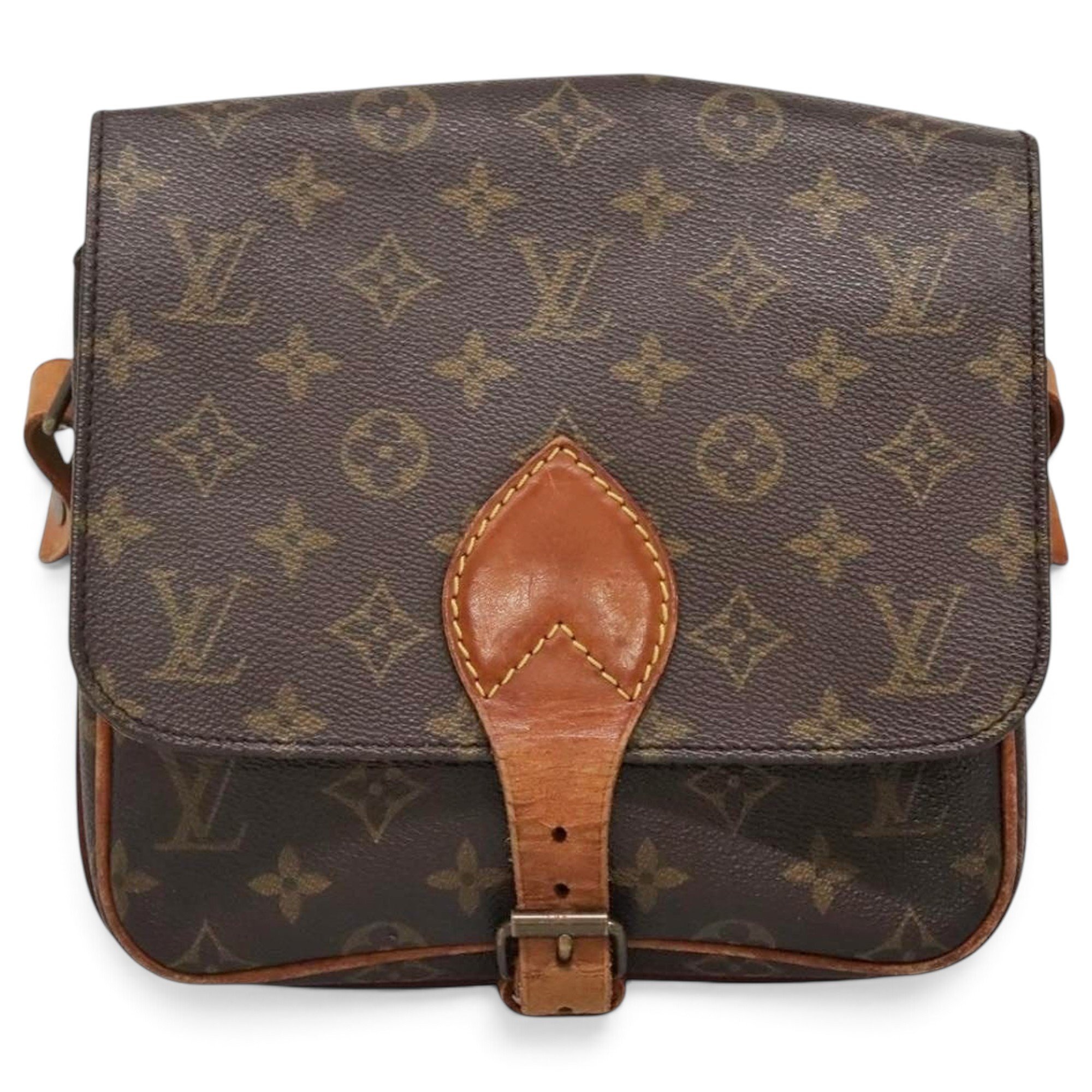 Cartouchière leather handbag