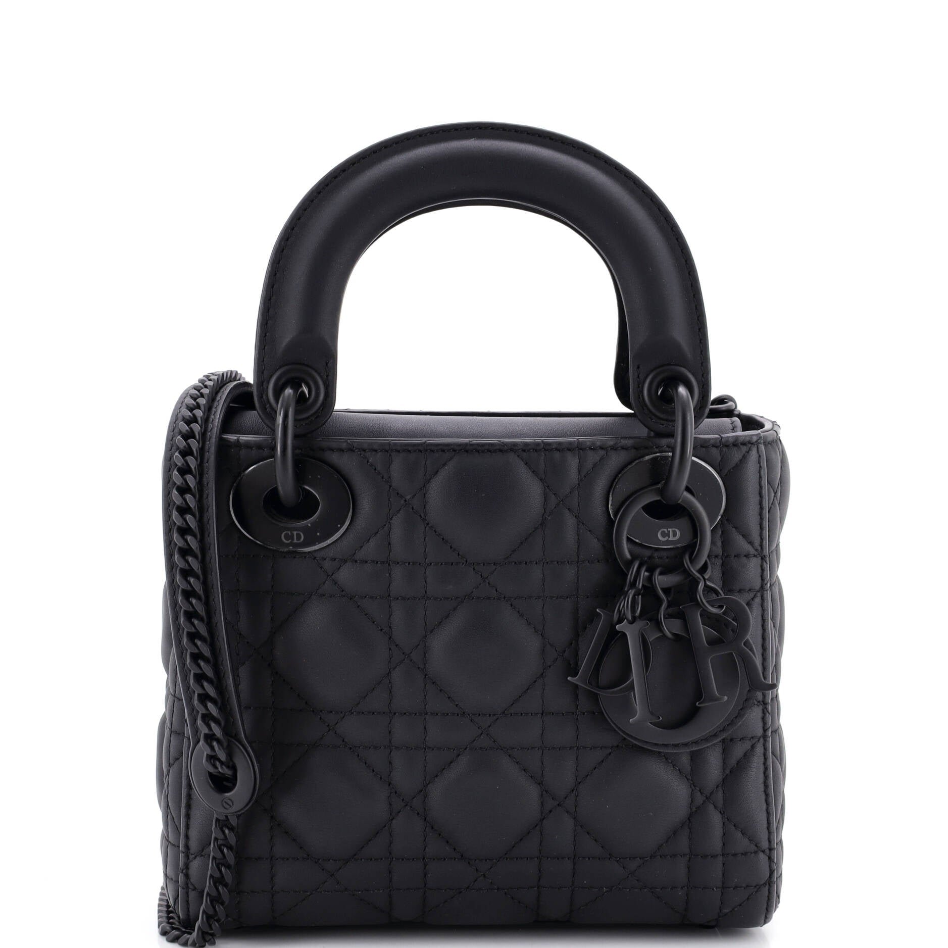 Ultra Matte Lady Dior Chain Bag Cannage Quilt Calfskin Mini