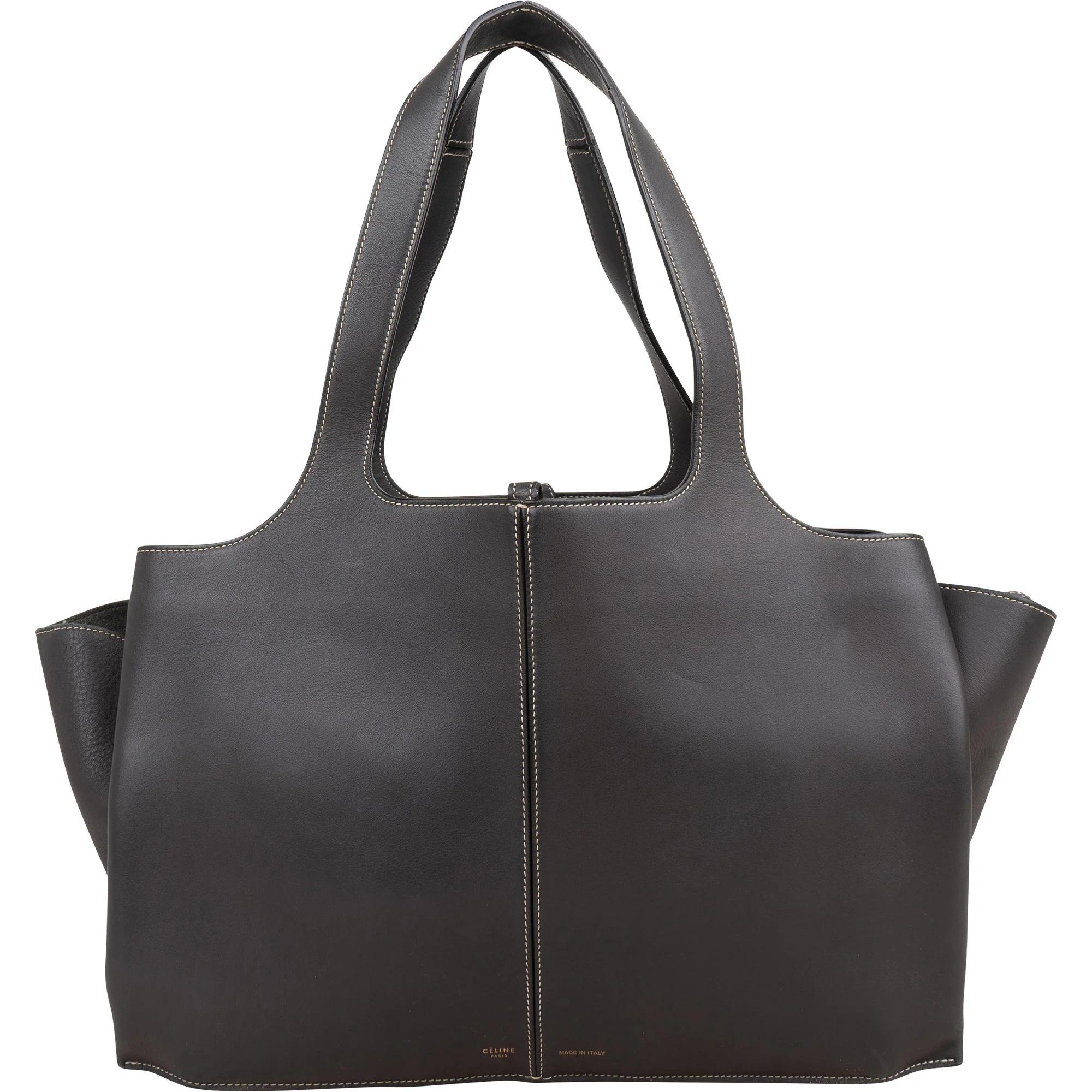 Tri-Fold leather handbag