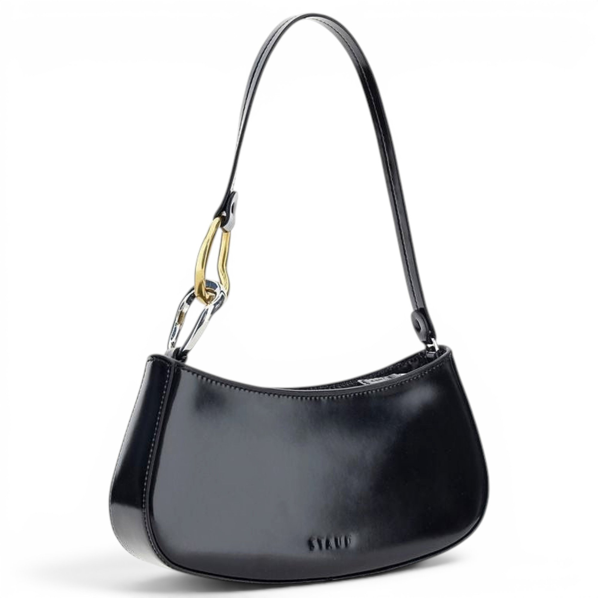 Moon patent leather handbag