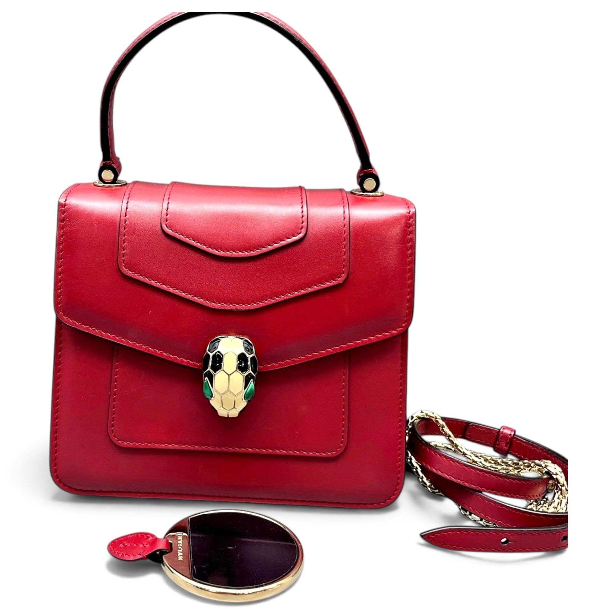 Serpenti leather handbag