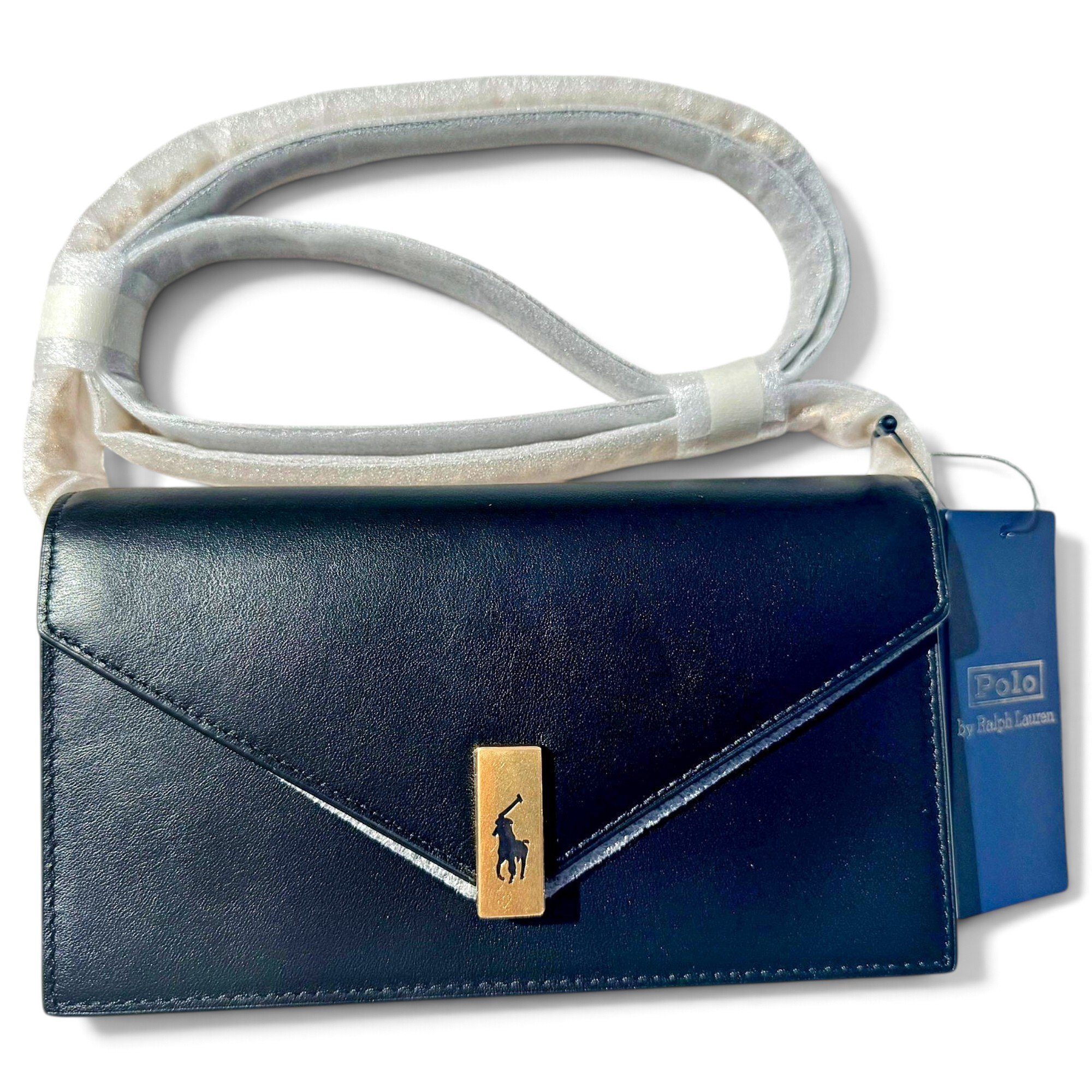 Leather clutch bag