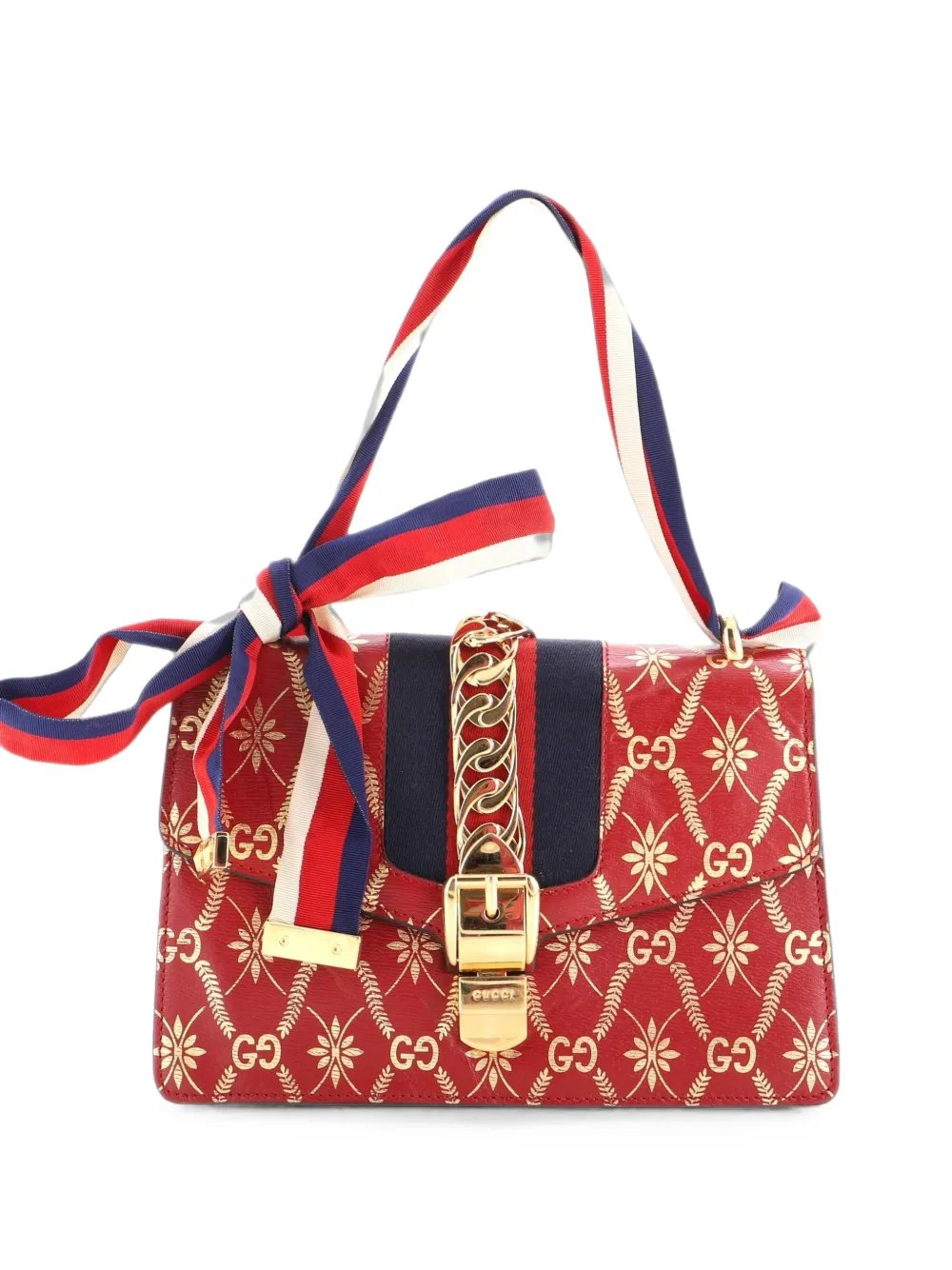 Sylvie Printed Leather Small shoulder bag