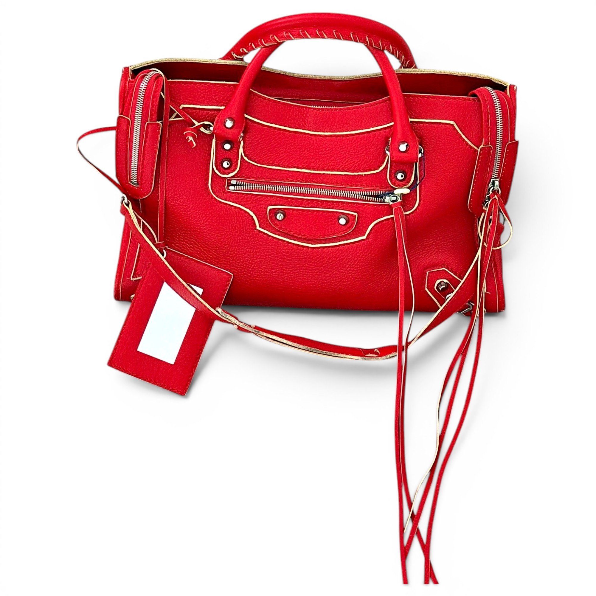 City leather handbag