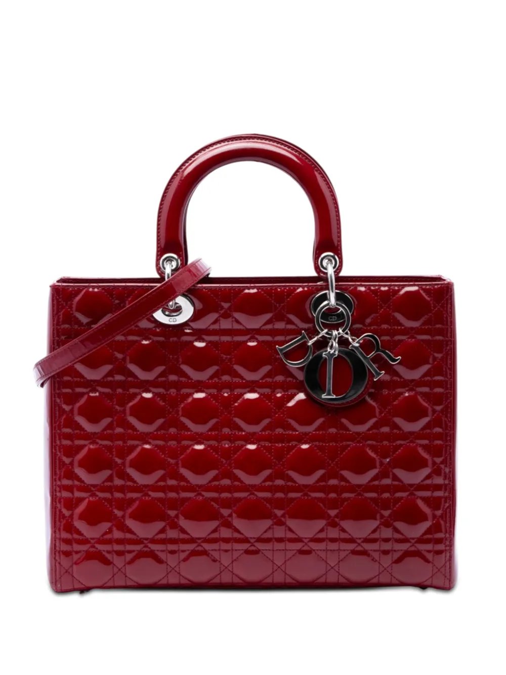 2010 Large Patent Cannage Lady Dior satchel