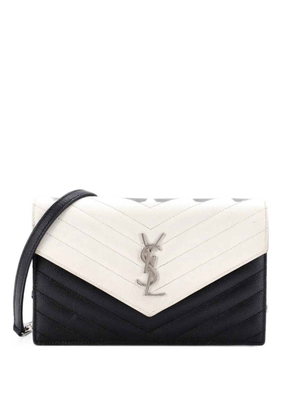 Classic Monogram Wallet on Chain Matelasse Chevron Leather Small crossbody bag