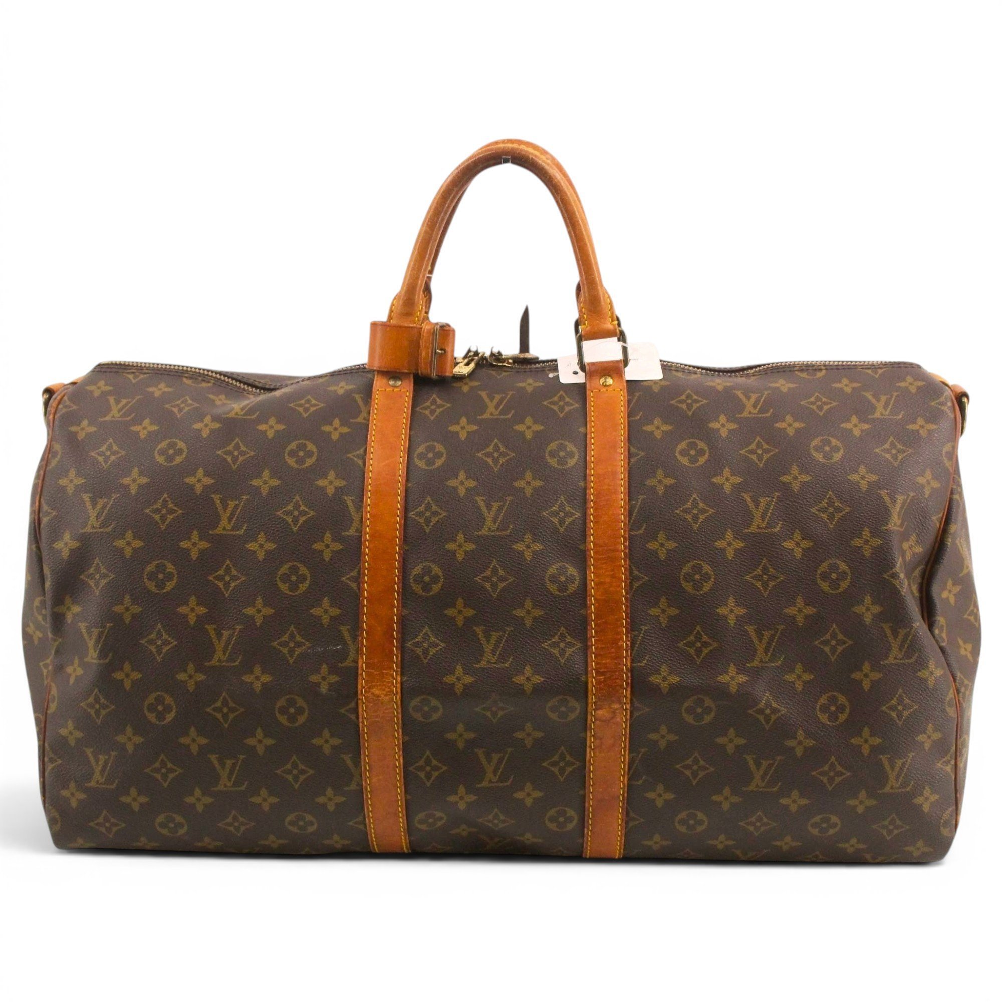 Keepall leather travel bag
