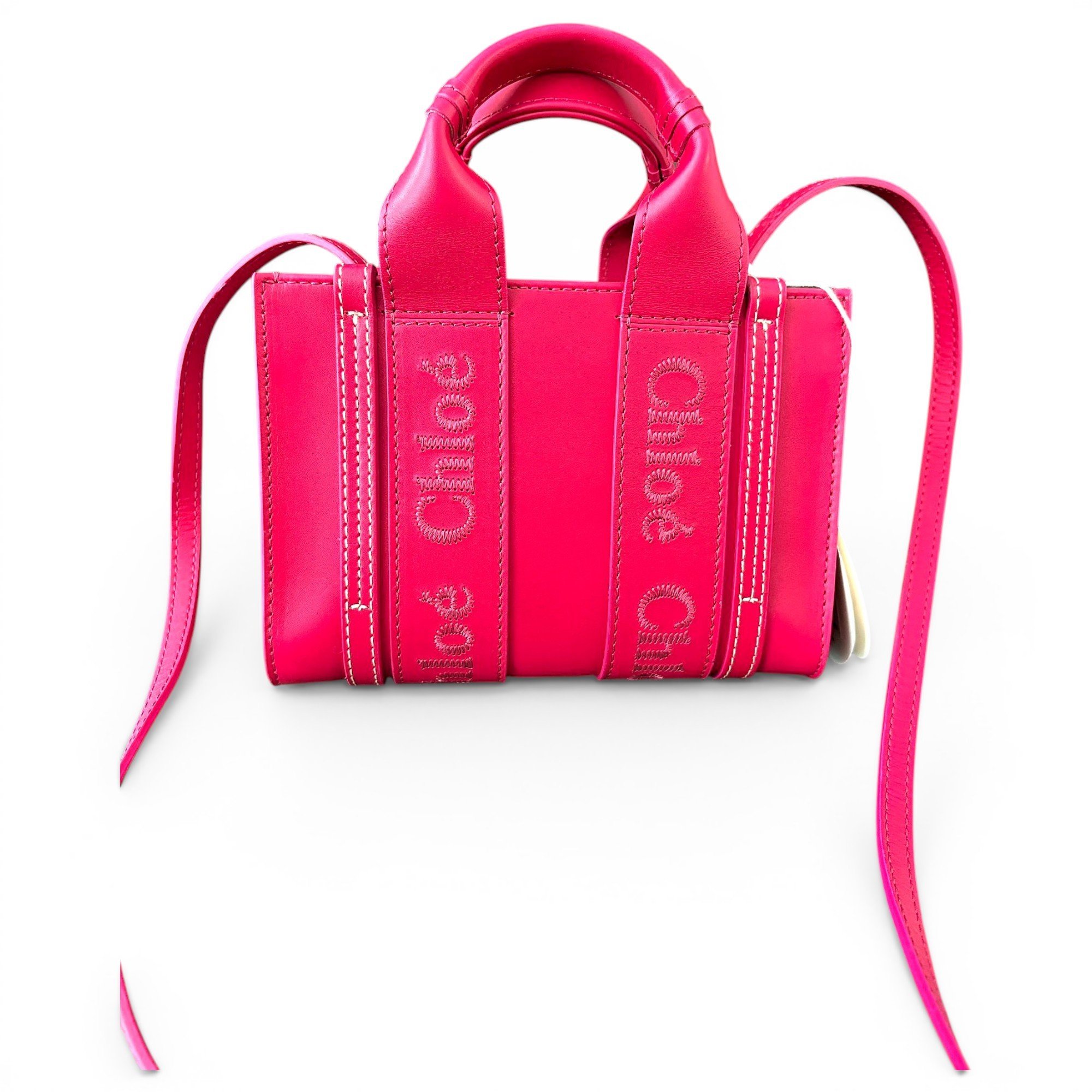 Woody leather tote