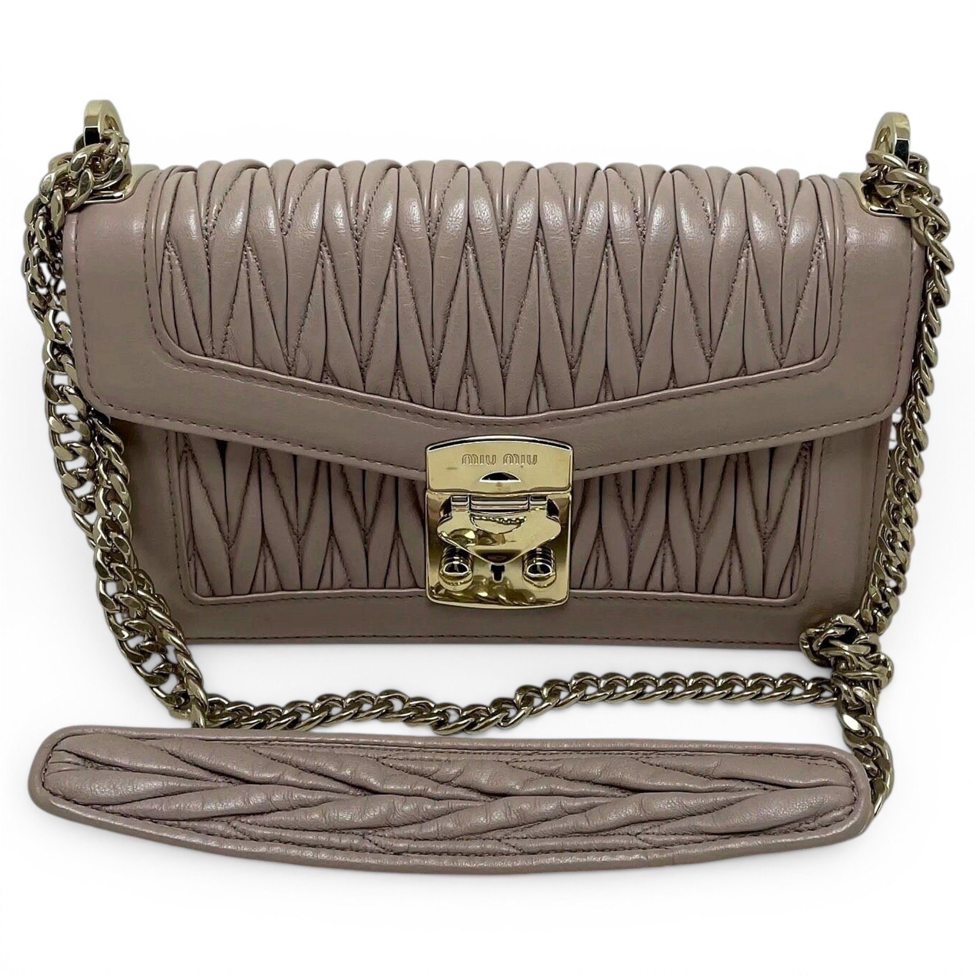 Miu Miu Matelassé leather handbag