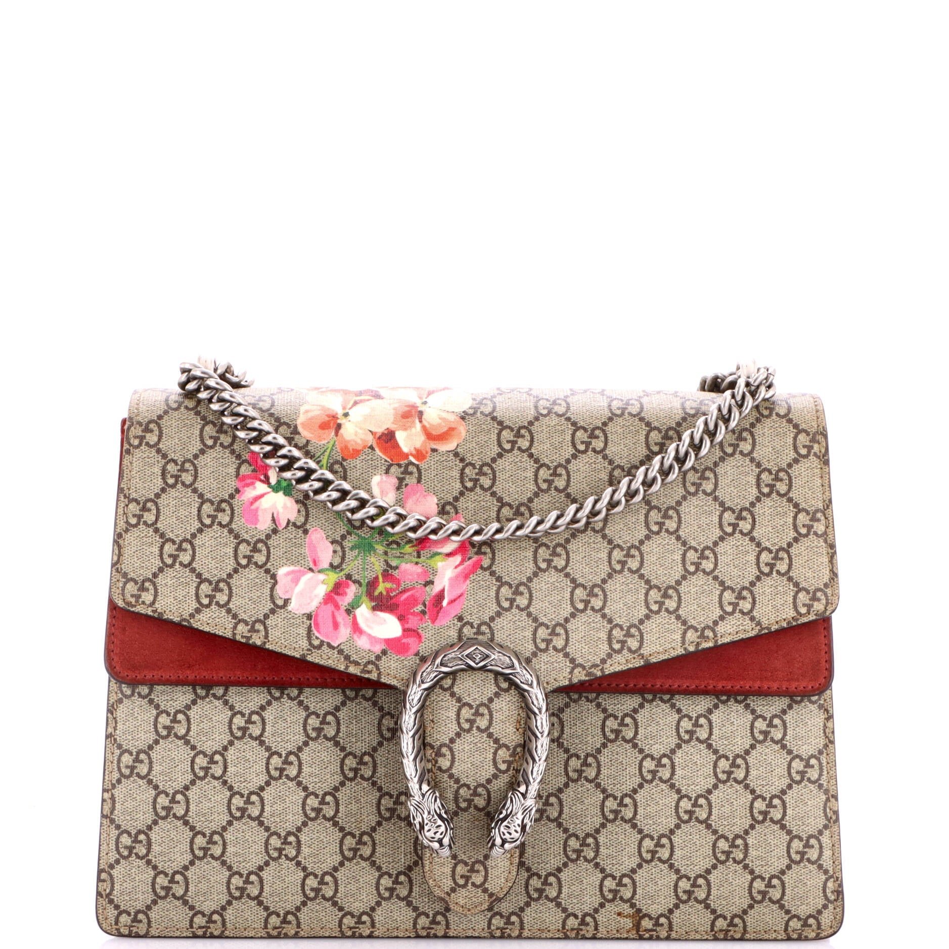 Dionysus Bag Blooms Print GG Coated Canvas Medium