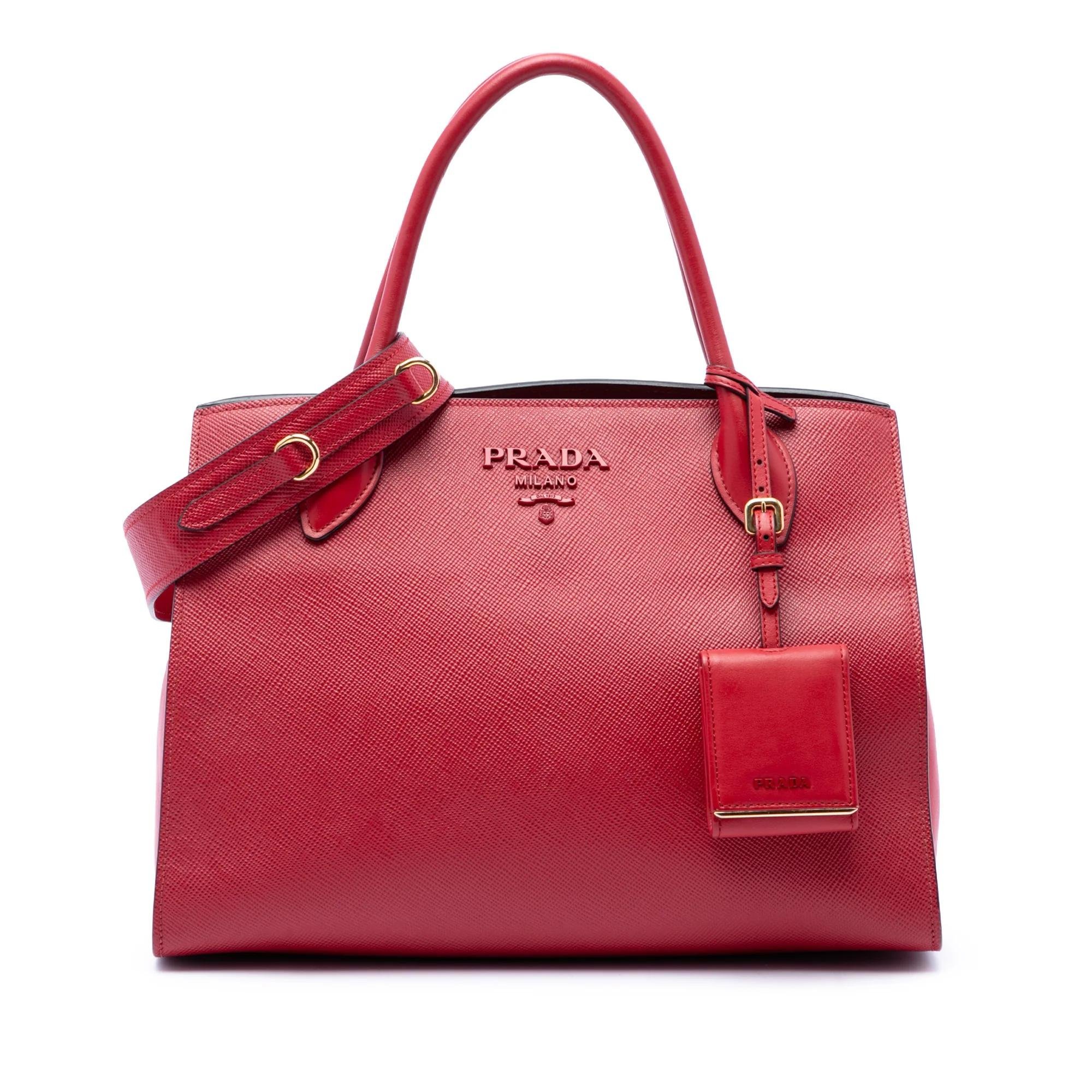 Monochrome leather satchel