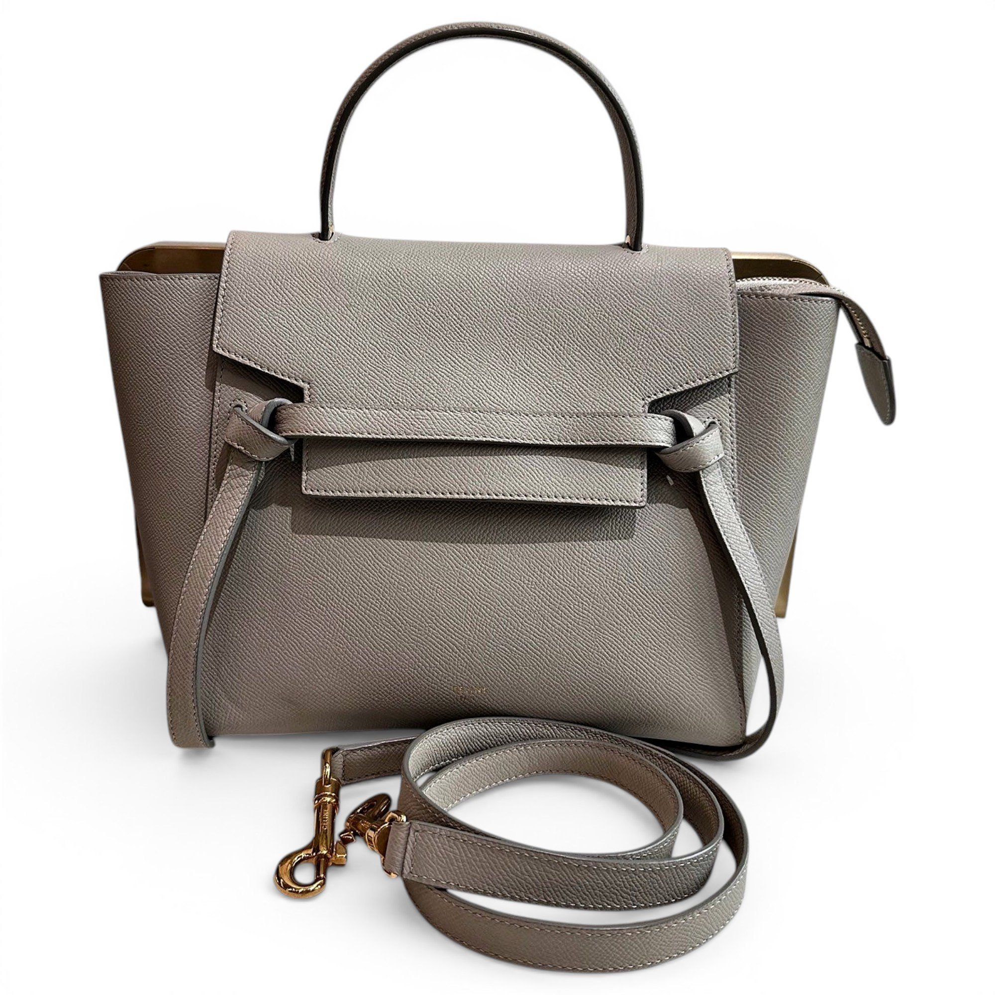 Belt leather handbag