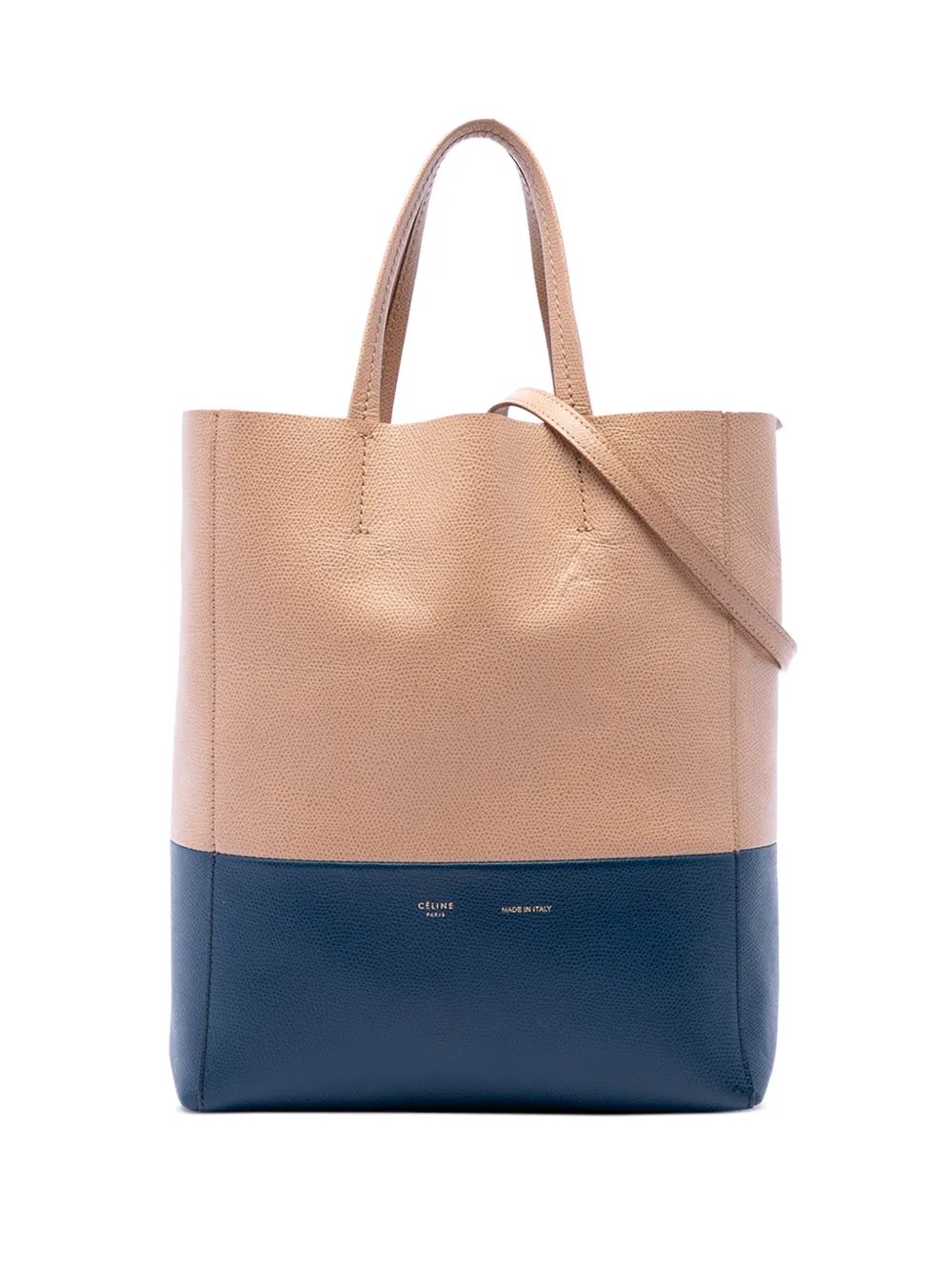 2015 Small Bicolor Grained Calfskin Vertical Cabas Tote satchel