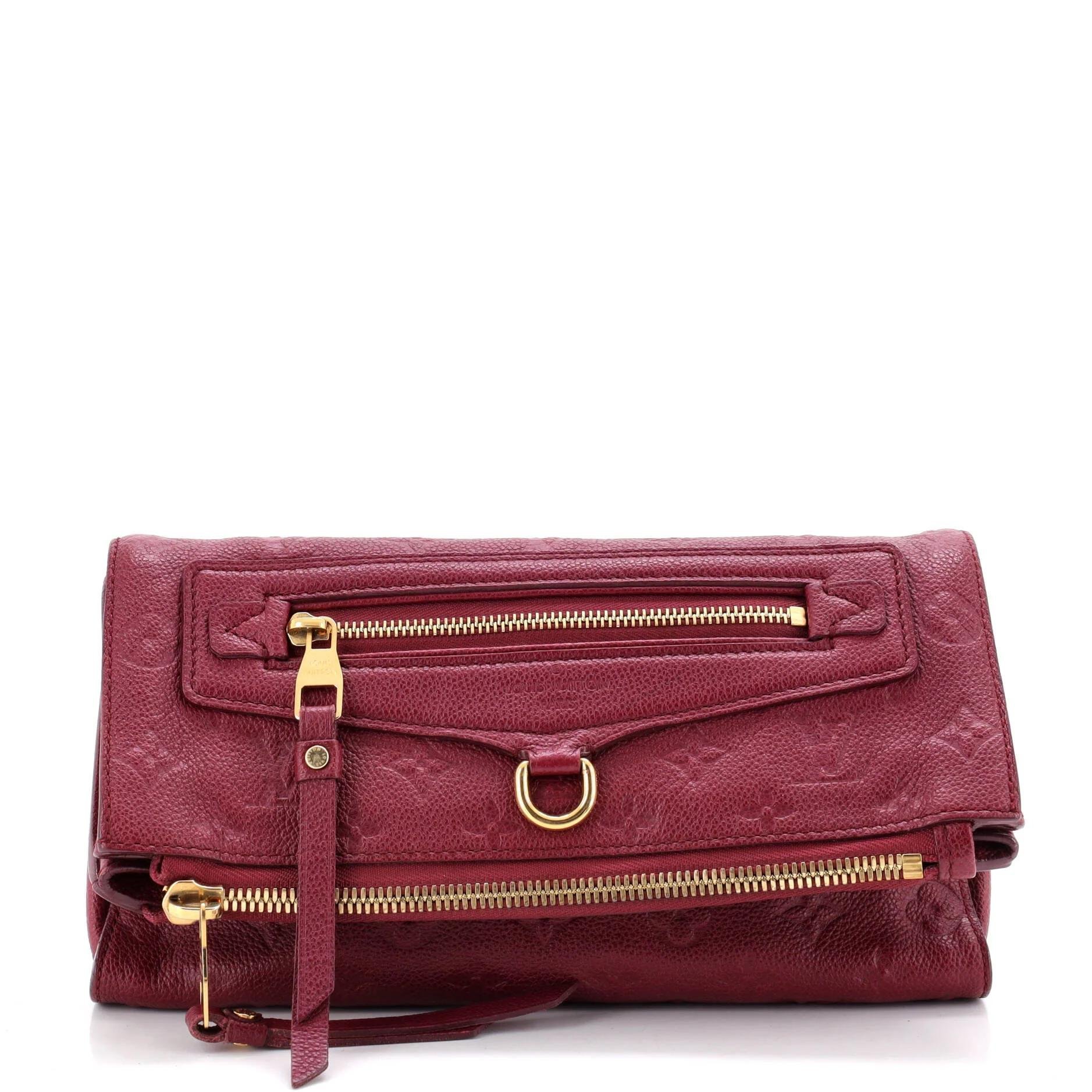 Leather clutch bag