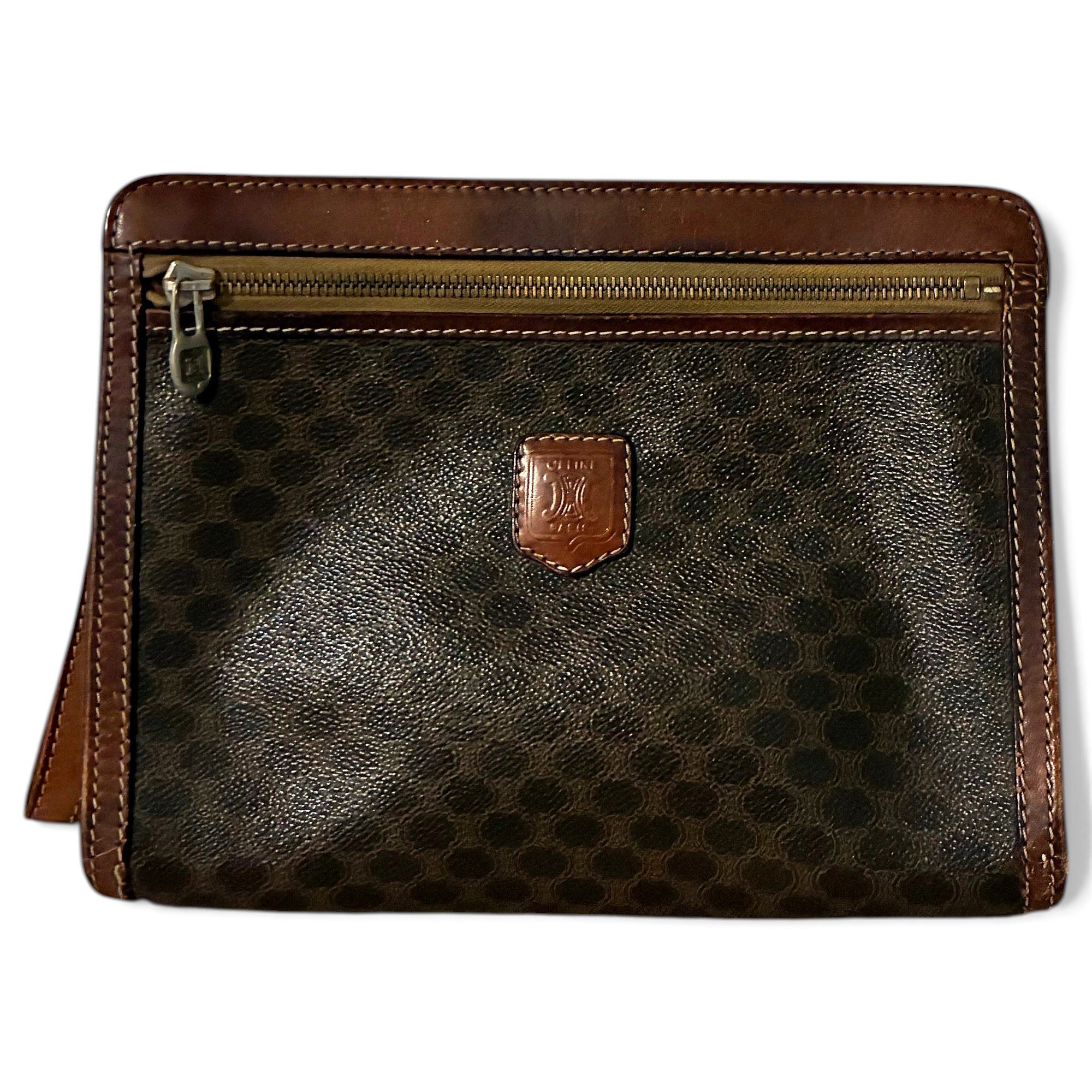 Triomphe Vintage cloth clutch bag