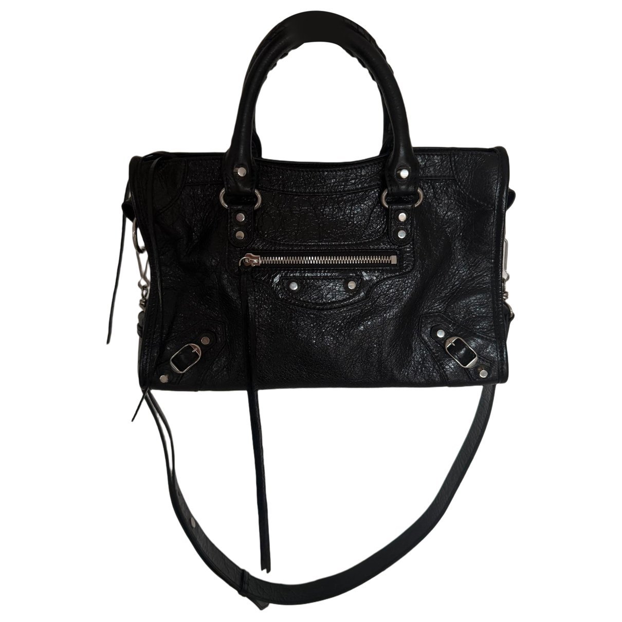 City leather handbag