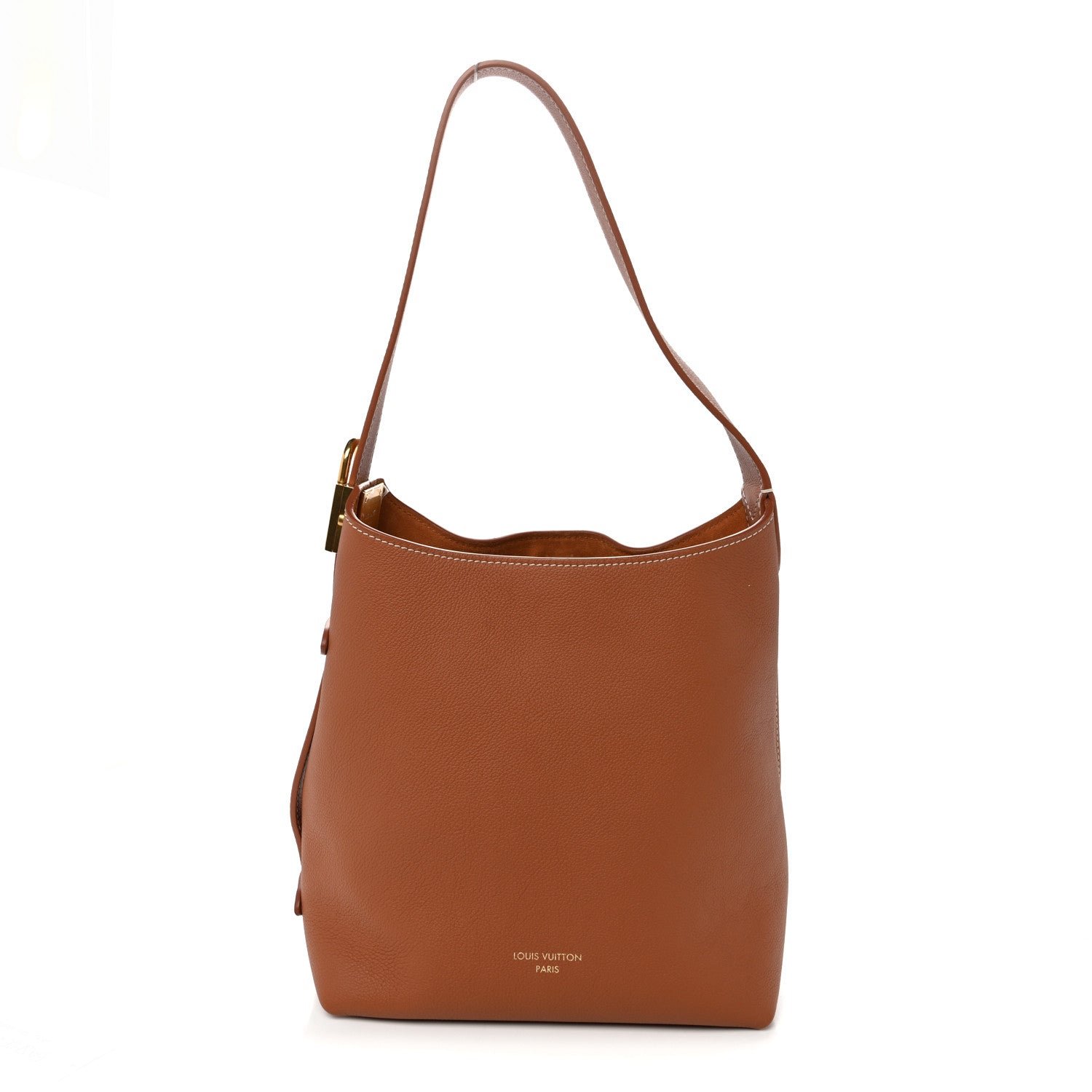 Louis Vuitton Grained Calfskin Low Key Hobo PM Cognac