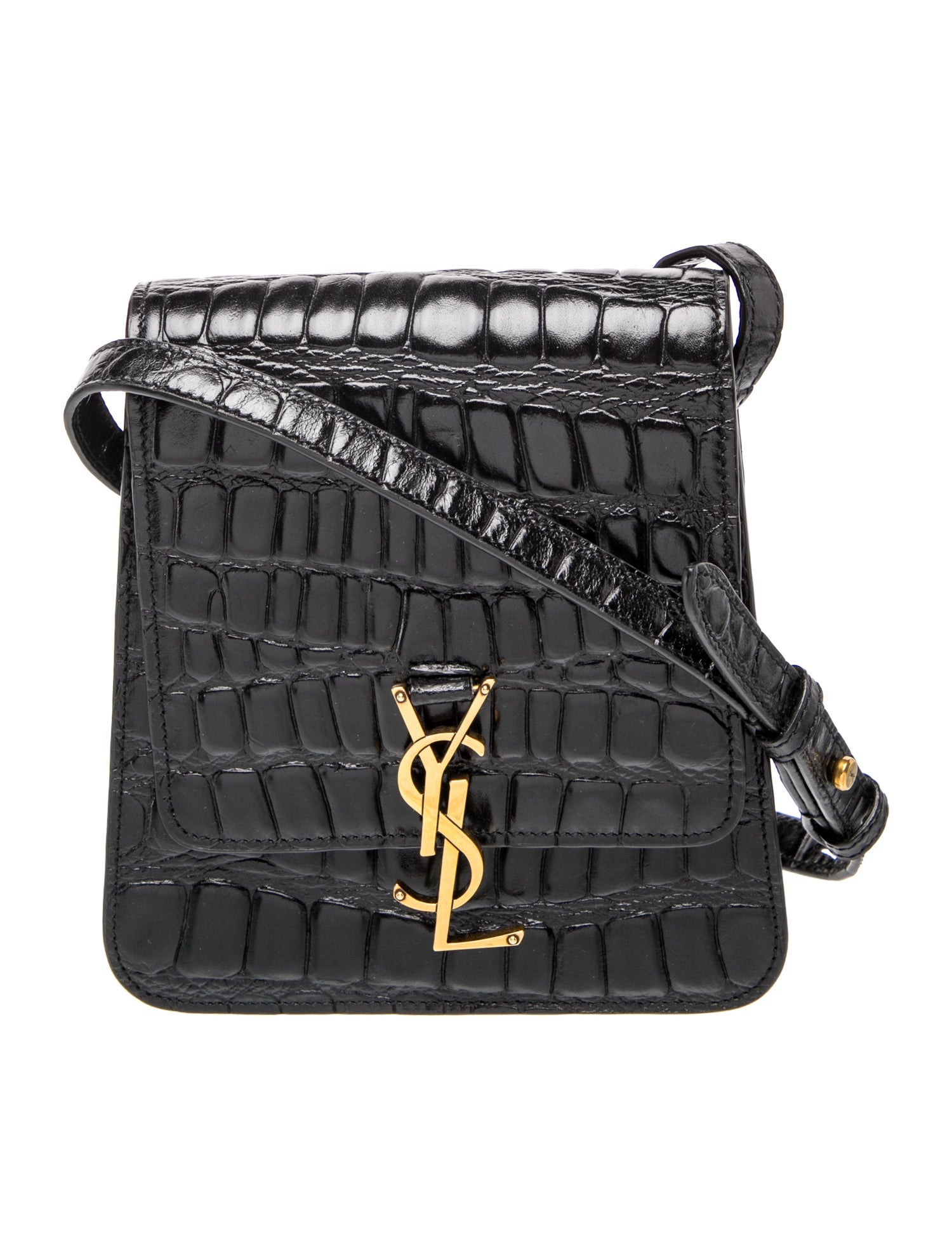 Embossed Leather Crossbody Bag
