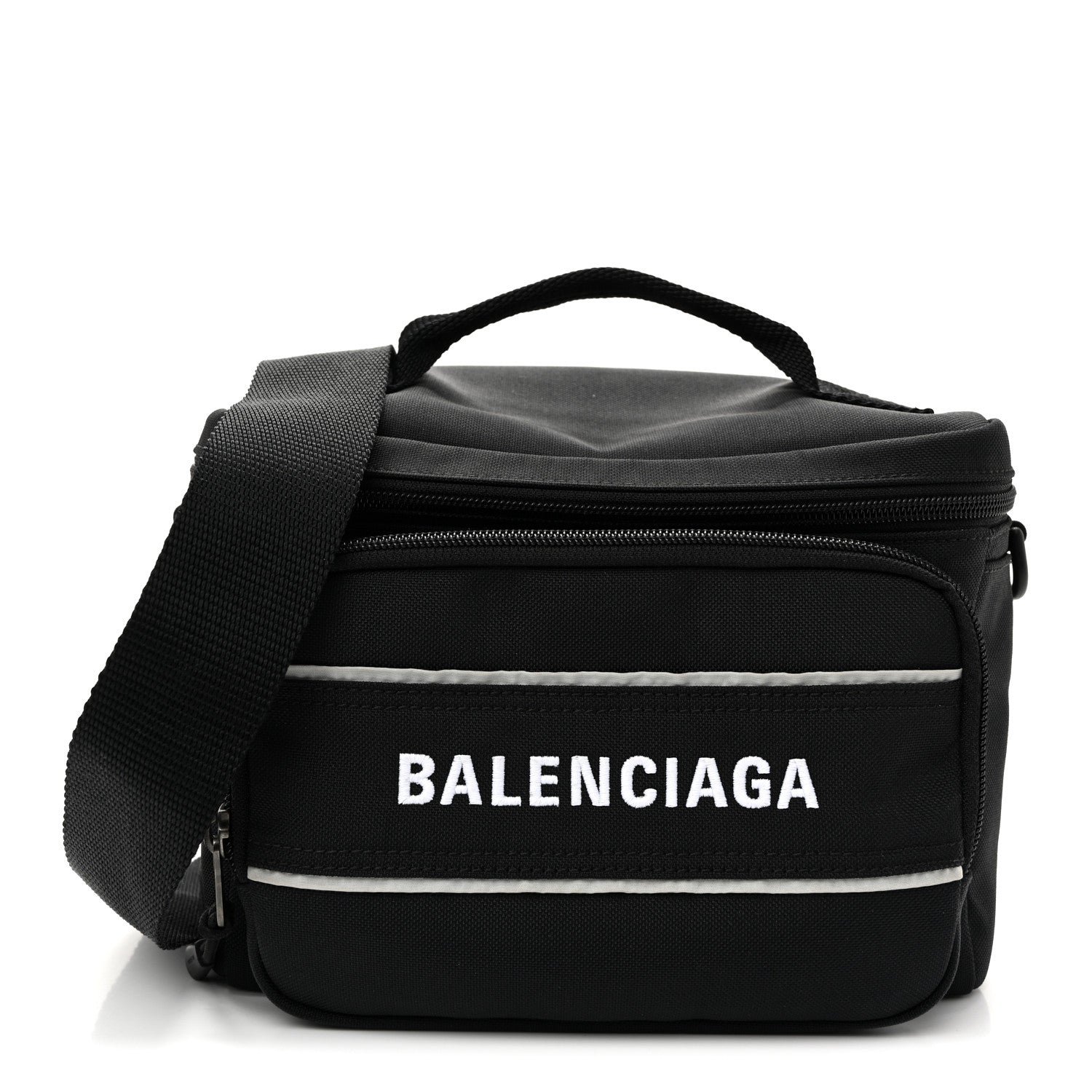 Balenciaga Nylon Logo Sport Camera Bag Black
