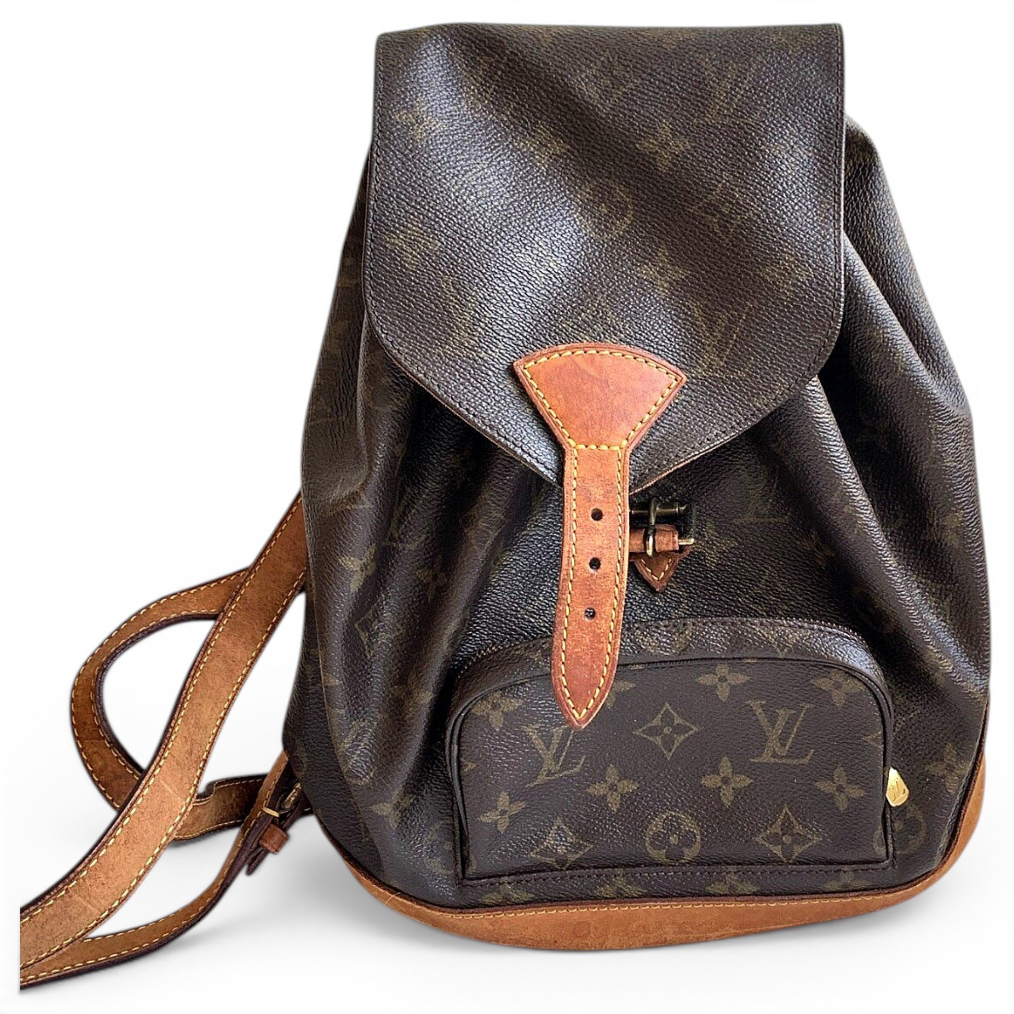 Montsouris Vintage vegan leather backpack