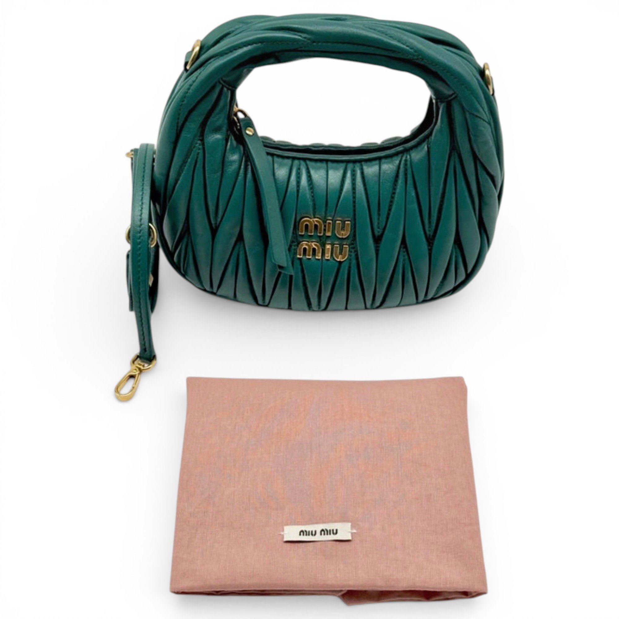 Miu Wander leather handbag