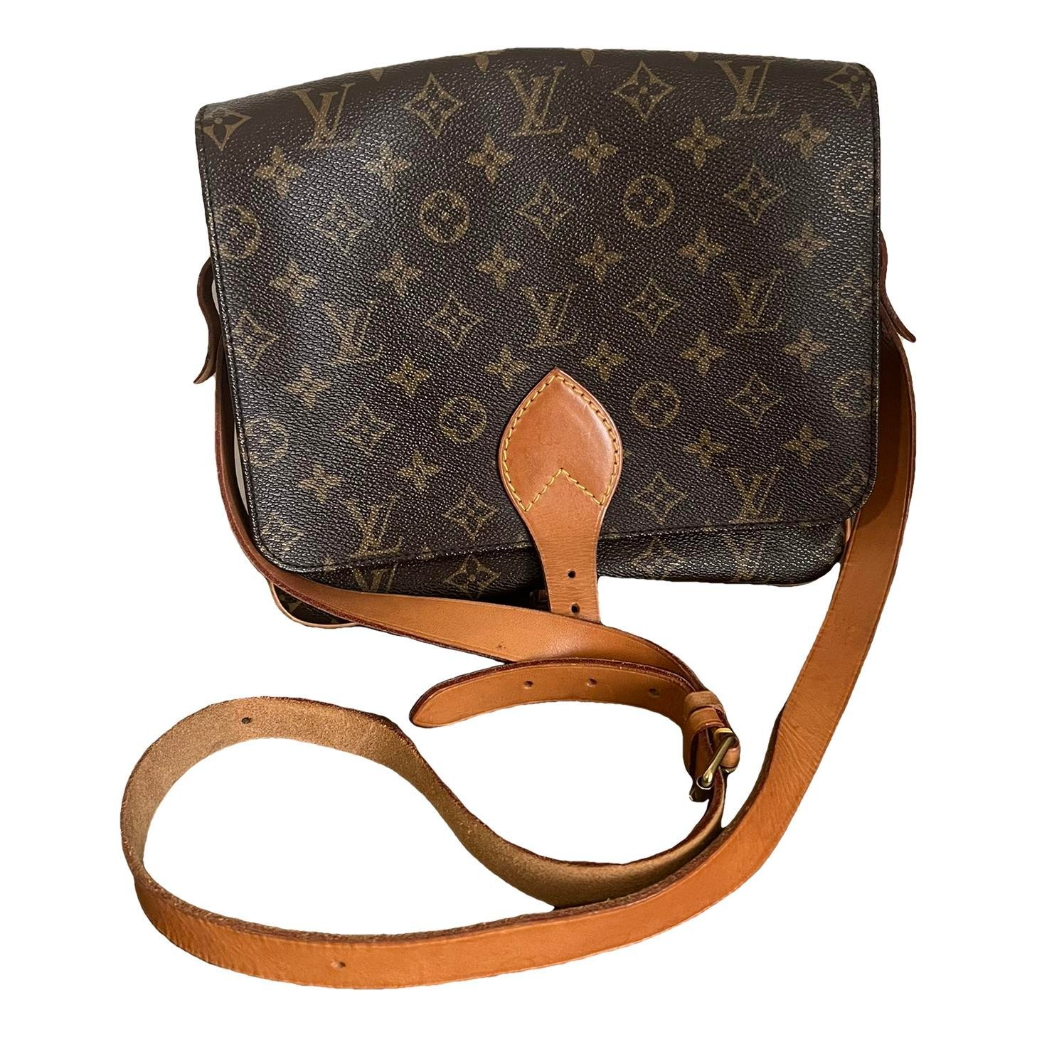 Cartouchière leather crossbody bag