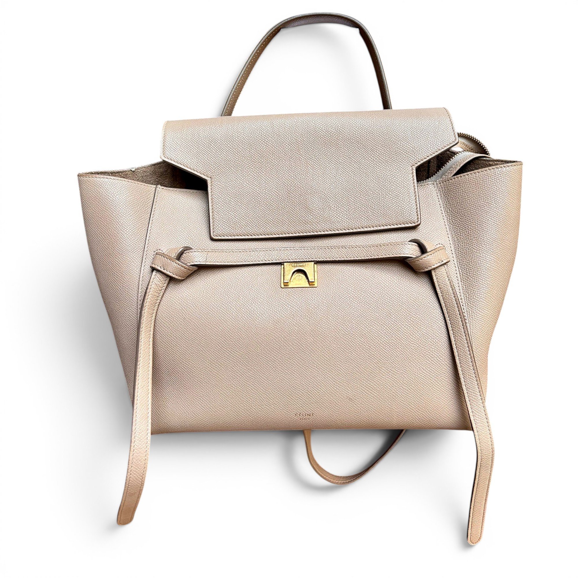 Belt leather handbag
