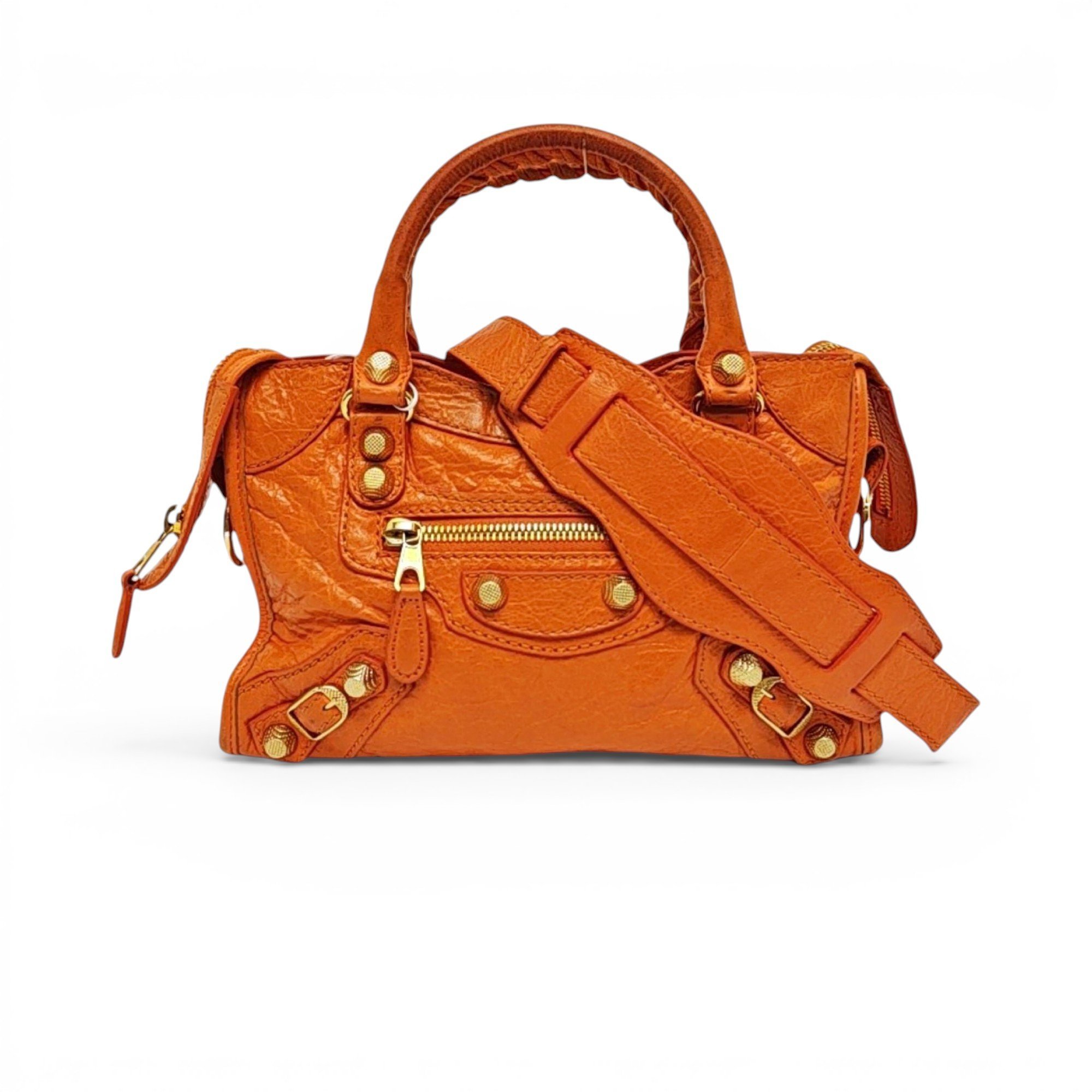 City leather tote
