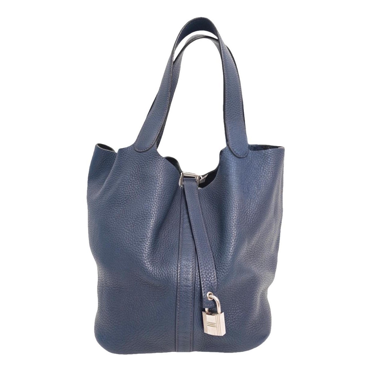 Hermes Picotin Handbag Deep Blue Clemence Leather