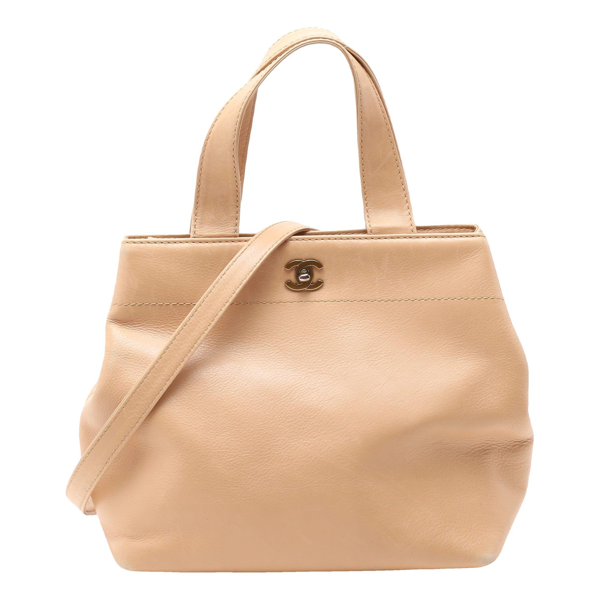 Trendy CC leather tote