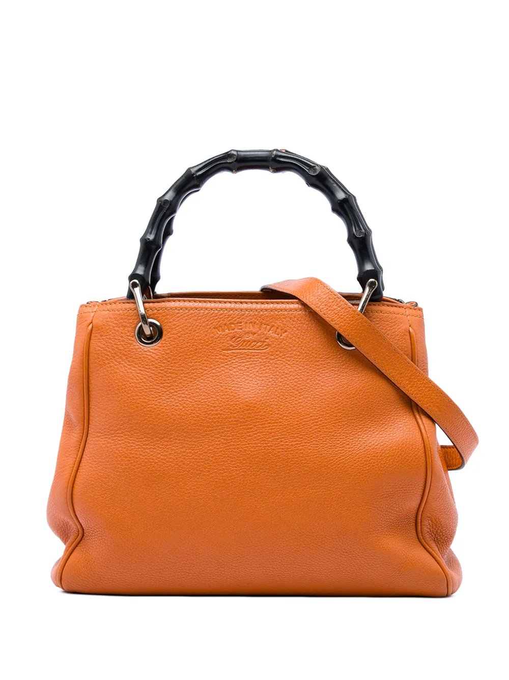 2016-2026 Small Calfskin Bamboo Shopper satchel