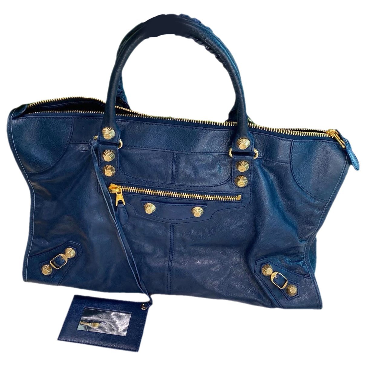 City leather handbag