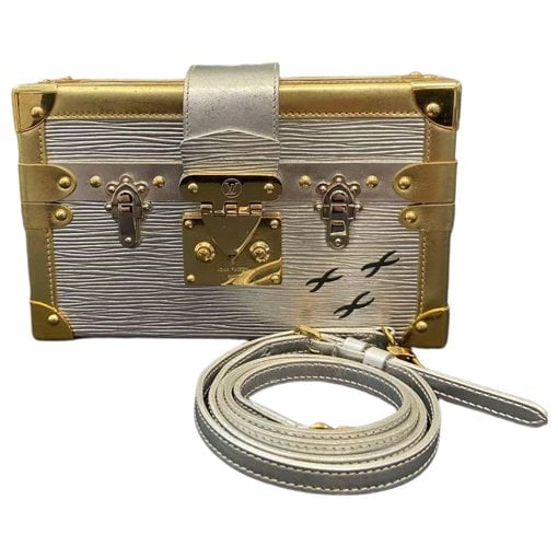 Petite Malle patent leather handbag