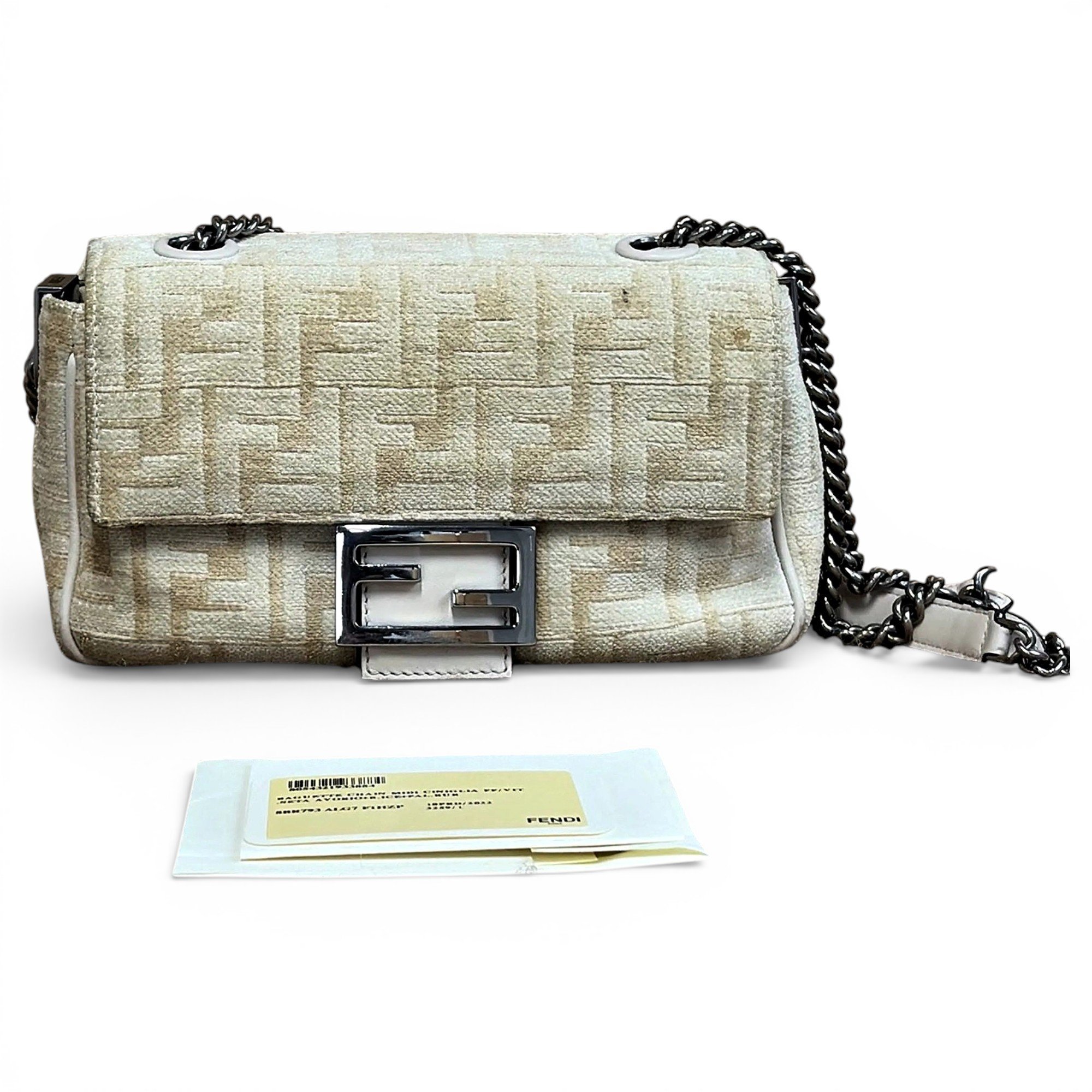 Baguette velvet handbag