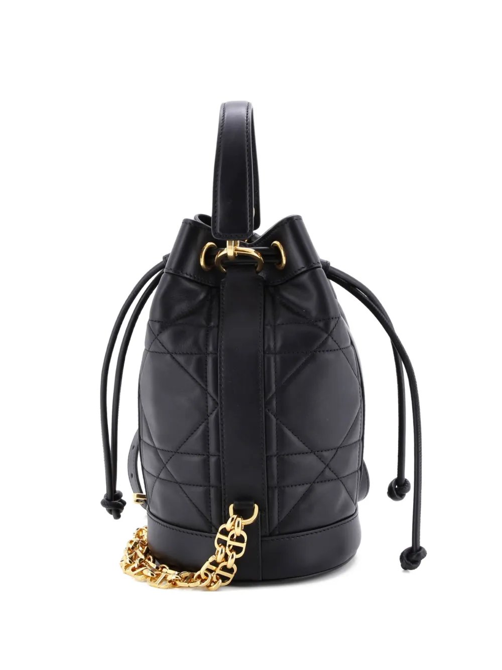 Drawstring Macrocannage Quilt Calfskin Small backpack