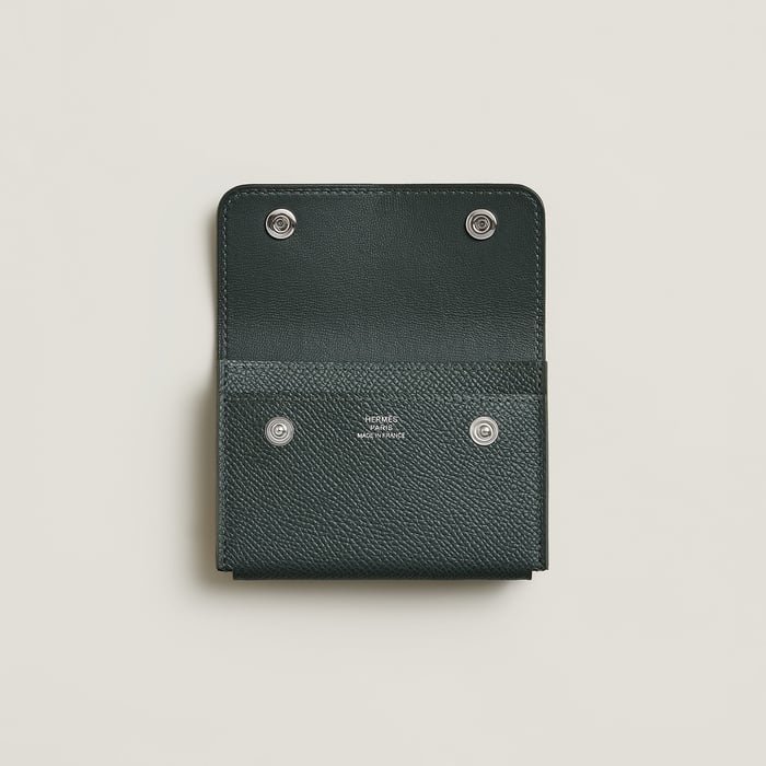 Vert Mangrove Hermèsnap Card Holder