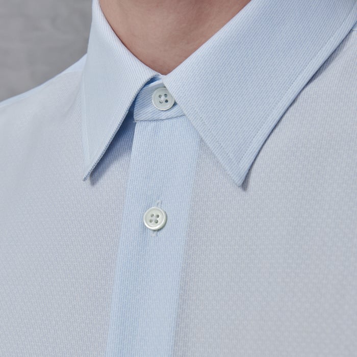 Bleu Pâle "Faux Unis" Fitted Shirt