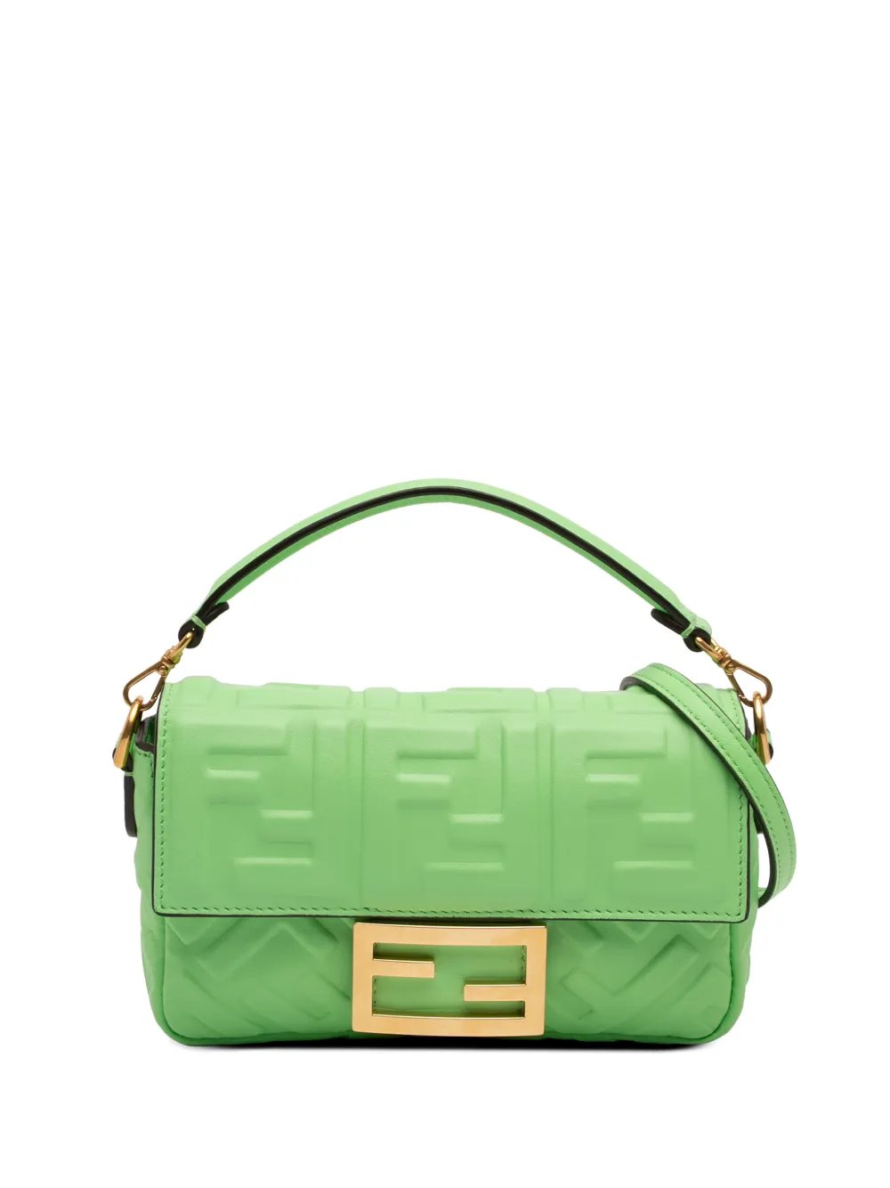 2010-2026 Mini Zucca Embossed Leather Baguette satchel